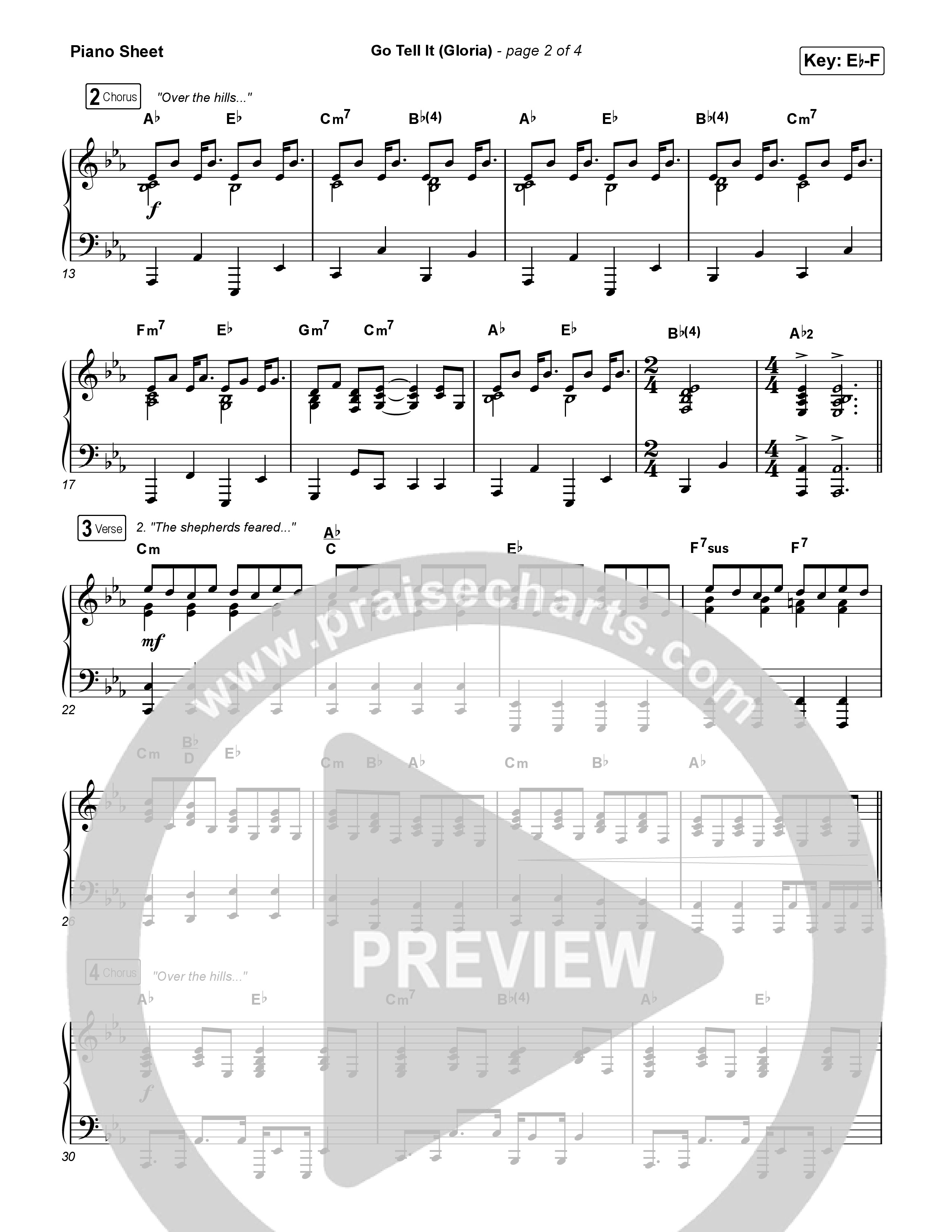 Go Tell It (Gloria) (Worship Choir/SAB) Piano Sheet (Matt Maher / Arr. Luke Gambill)