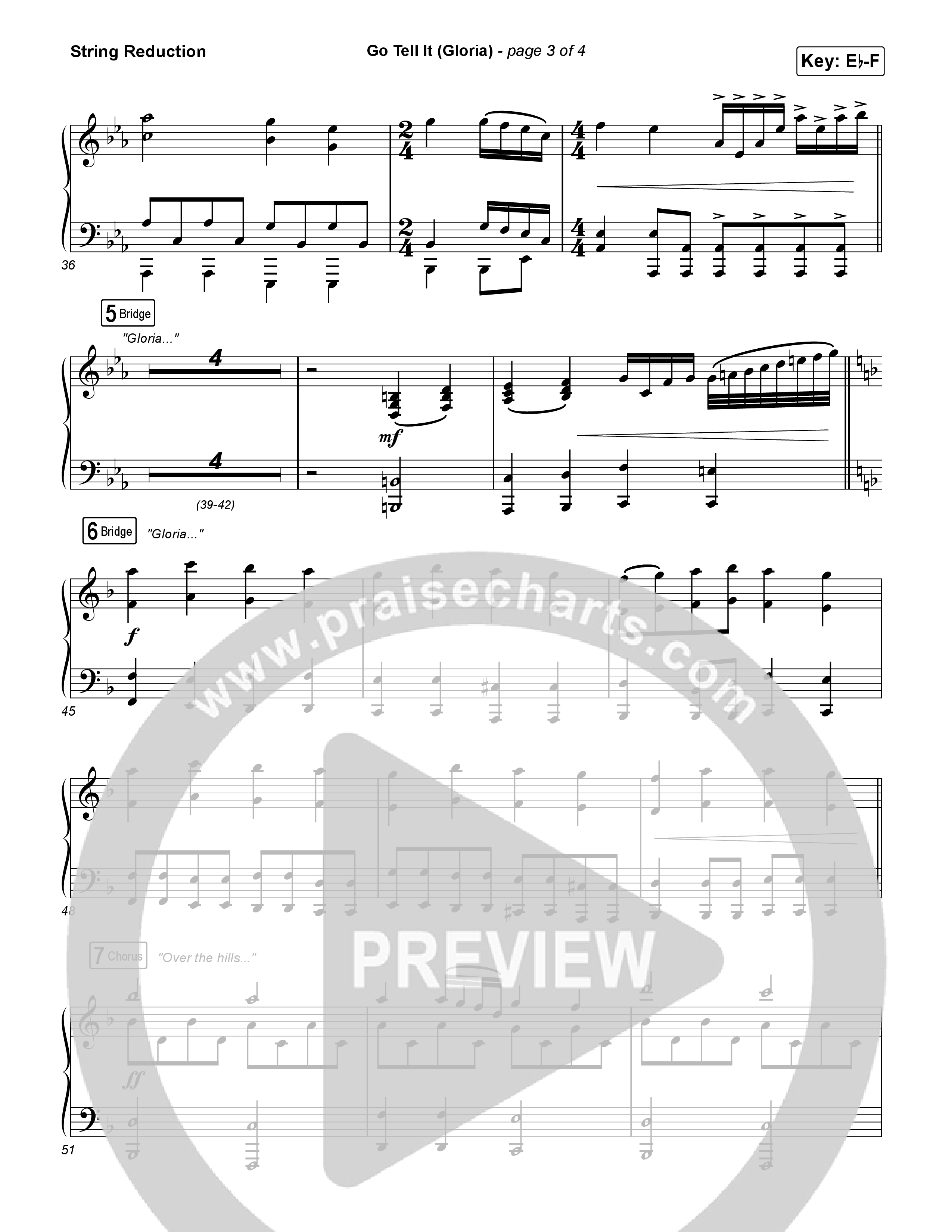 Go Tell It (Gloria) (Worship Choir/SAB) String Reduction (Matt Maher / Arr. Luke Gambill)