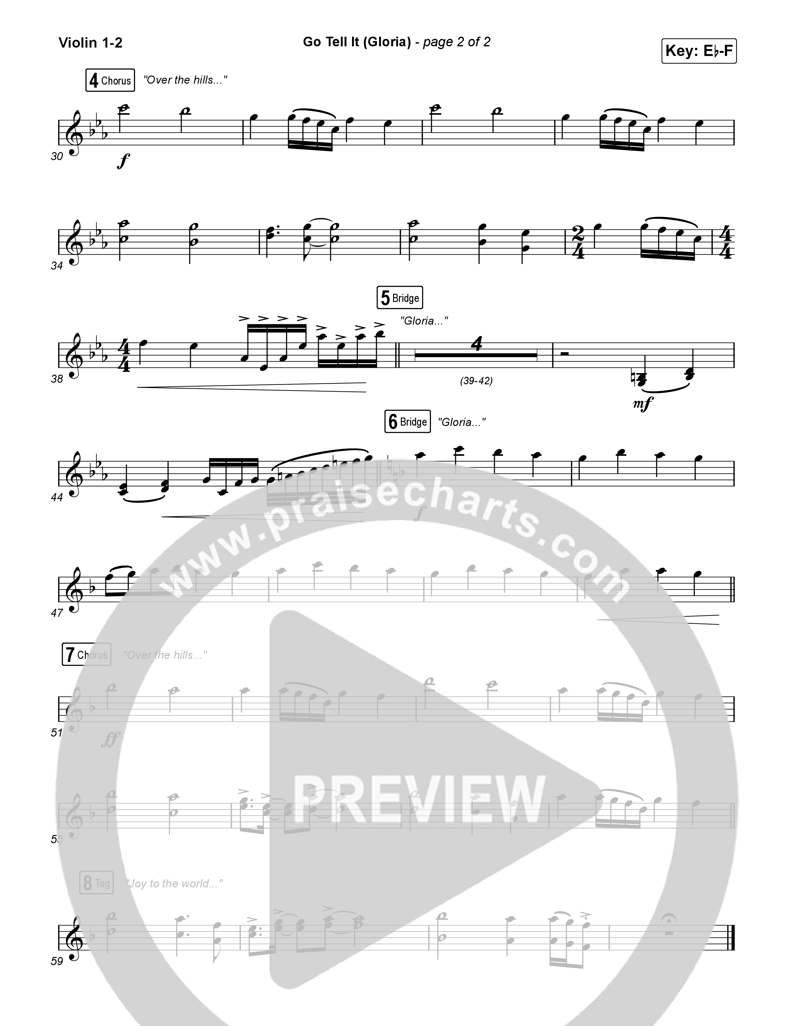 Go Tell It (Gloria) (Worship Choir/SAB) String Pack (Matt Maher / Arr. Luke Gambill)