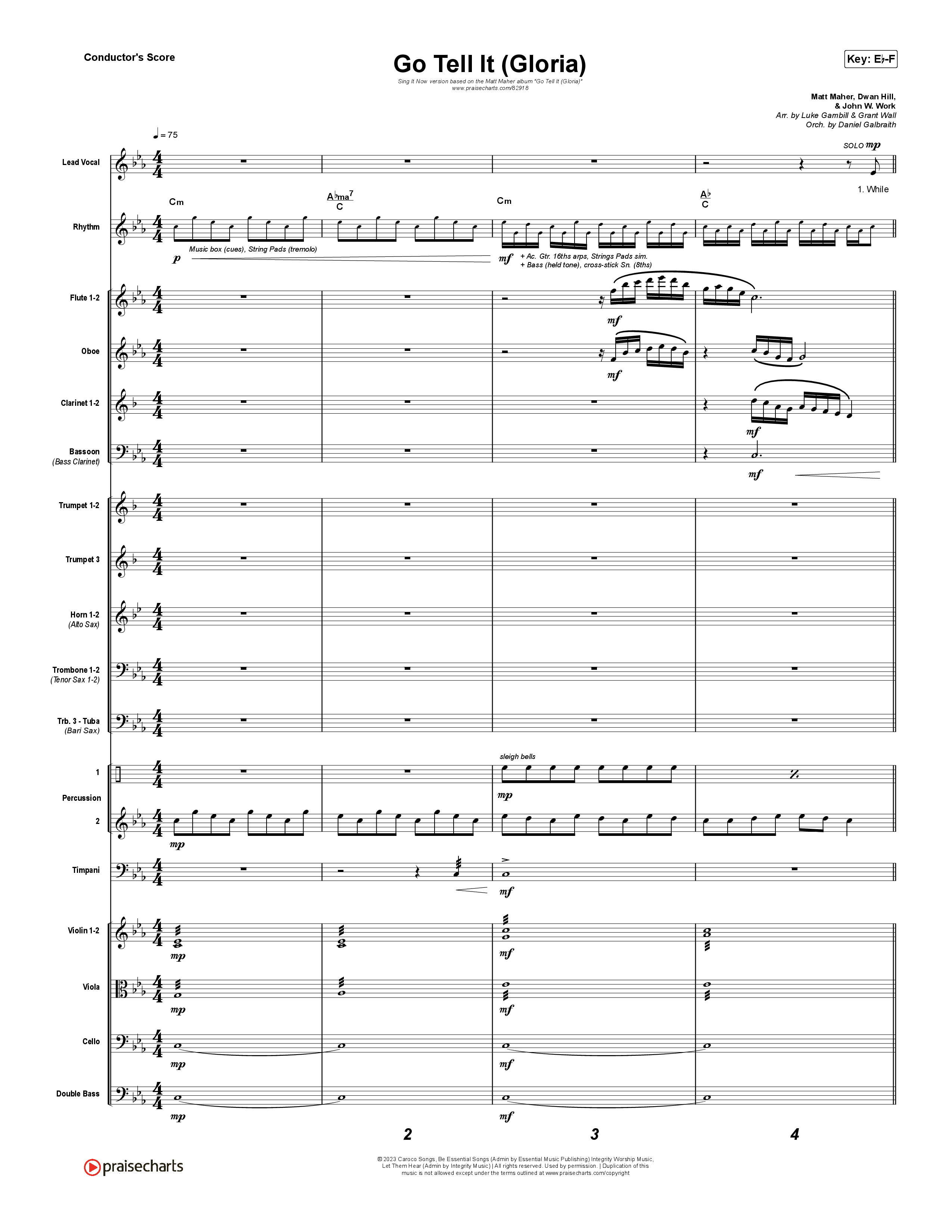 Go Tell It (Gloria) (Sing It Now) Conductor's Score (Matt Maher / Arr. Luke Gambill)