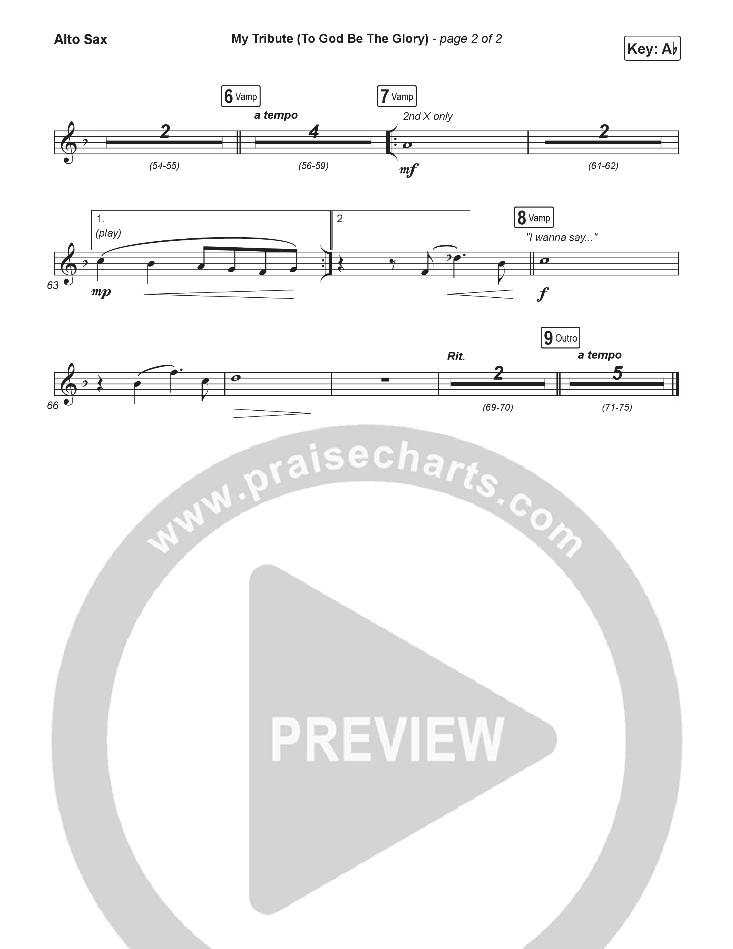 My Tribute (To God Be Glory) (Choral Anthem SATB) Sax Pack (Natalie Grant / CeCe Winans / Arr. Luke Gambill)