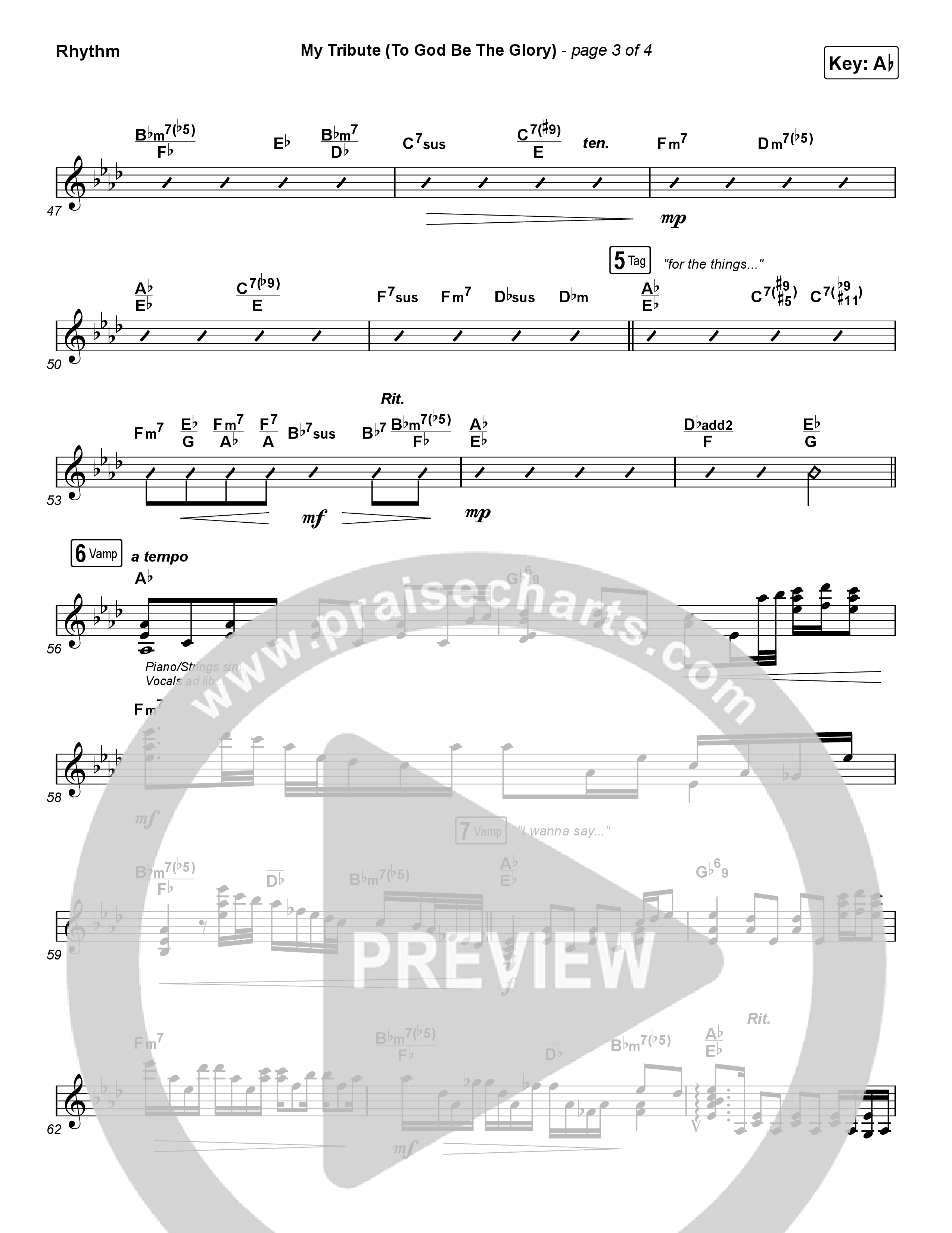 My Tribute (To God Be The Glory) (Worship Choir/SAB) Rhythm Pack (Natalie Grant / CeCe Winans / Arr. Luke Gambill)