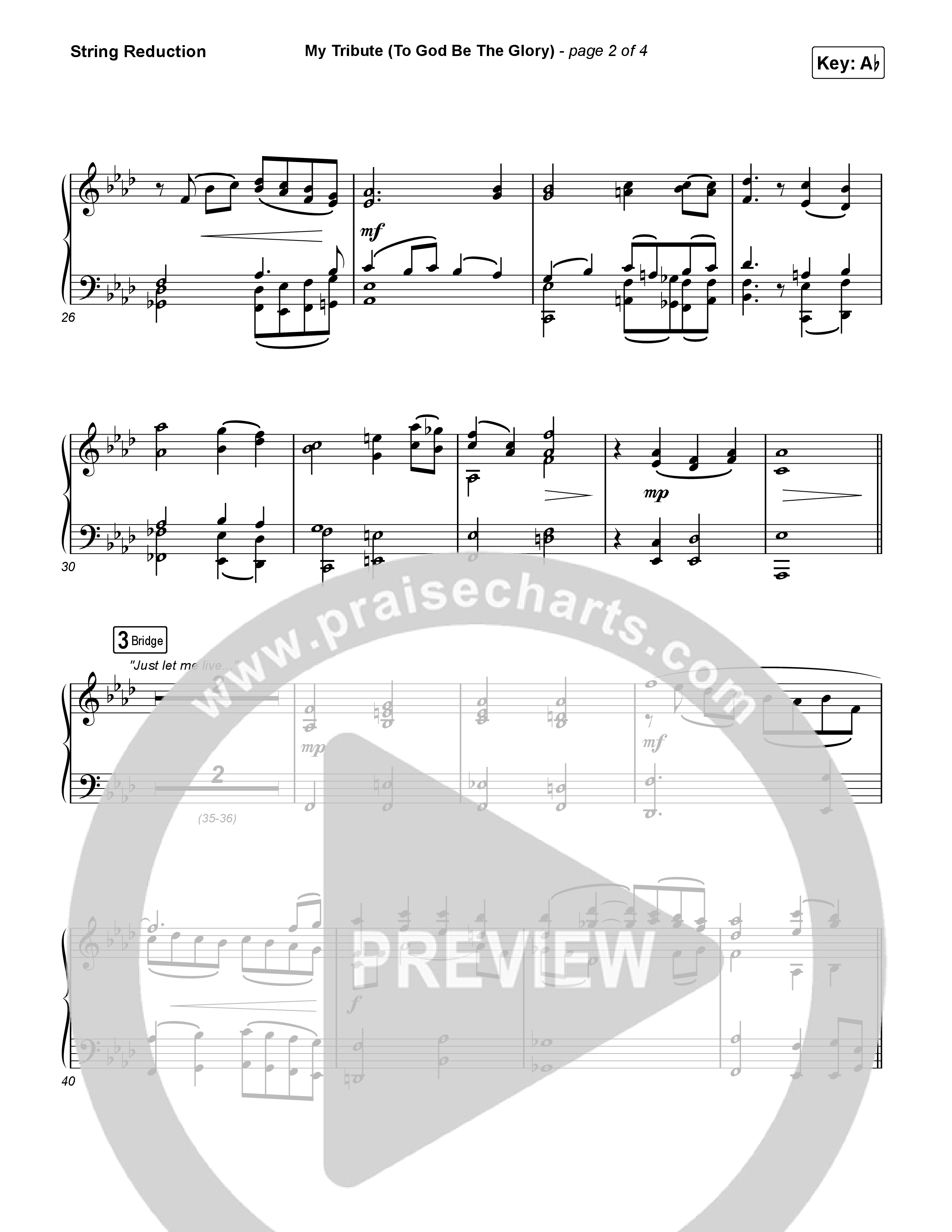 My Tribute (To God Be The Glory) (Worship Choir/SAB) String Reduction (Natalie Grant / CeCe Winans / Arr. Luke Gambill)