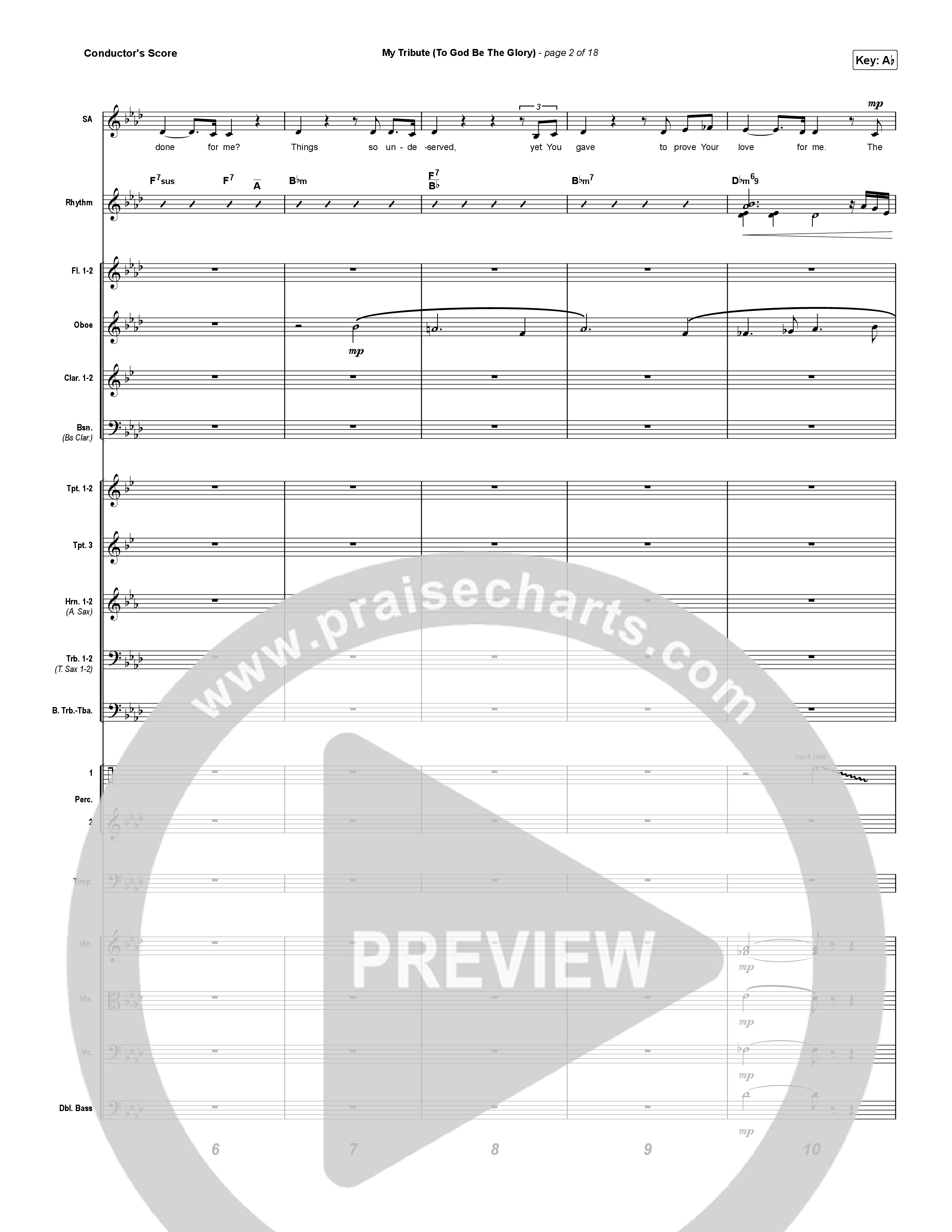 My Tribute (To God Be The Glory) (Sing It Now) Conductor's Score (Natalie Grant / CeCe Winans / Arr. Luke Gambill)