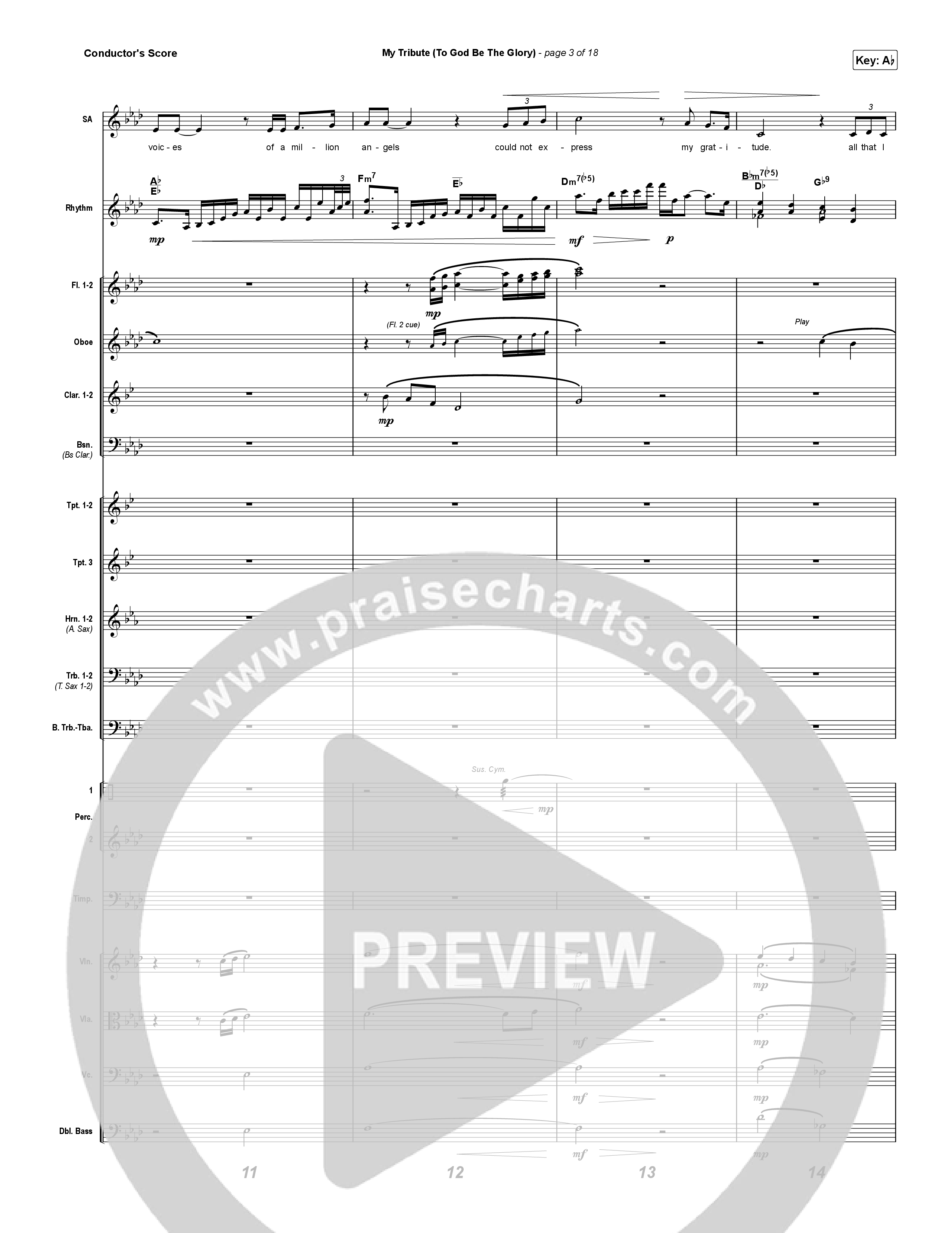 My Tribute (To God Be The Glory) (Sing It Now) Conductor's Score (Natalie Grant / CeCe Winans / Arr. Luke Gambill)