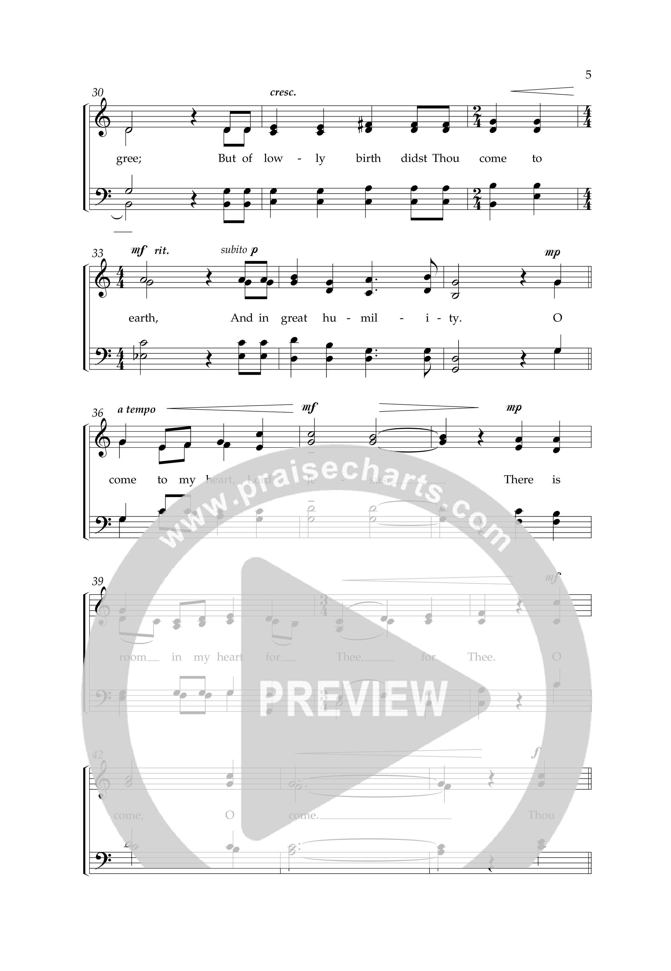 Thou Didst Leave Thy Throne (Choral Anthem SATB) Anthem (SATB/Piano) (Lifeway Choral / Arr. Cliff Duren)