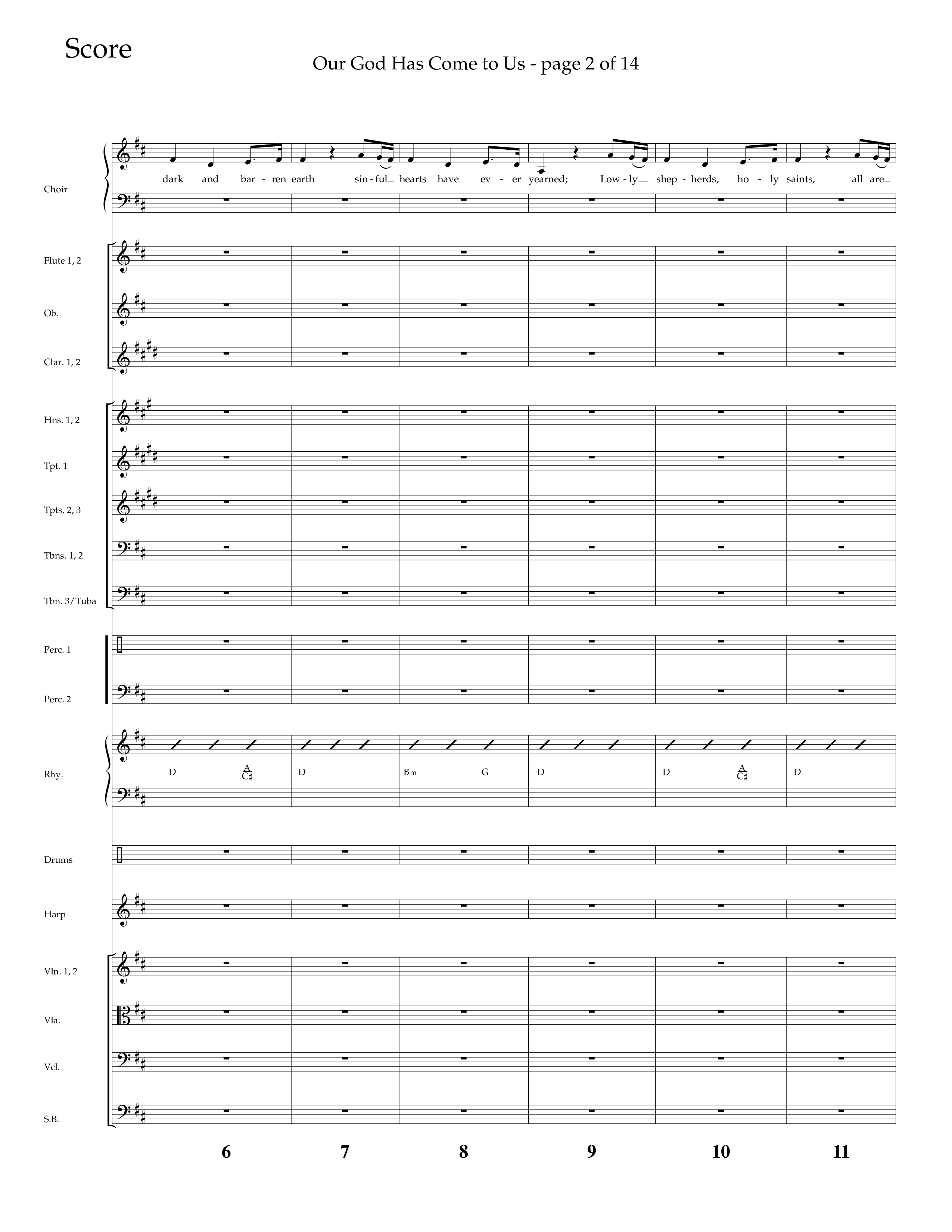 Our God Has Come To Us (Choral Anthem SATB) Orchestration (Lifeway Choral / Arr. Camp Kirkland)