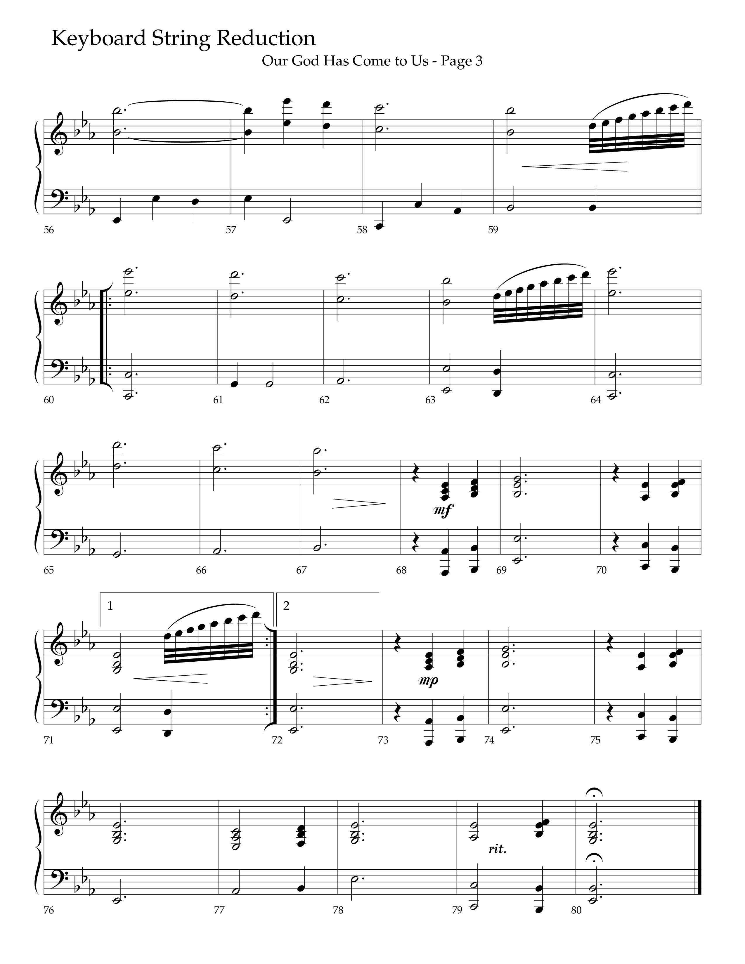 Our God Has Come To Us (Choral Anthem SATB) String Reduction (Lifeway Choral / Arr. Camp Kirkland)