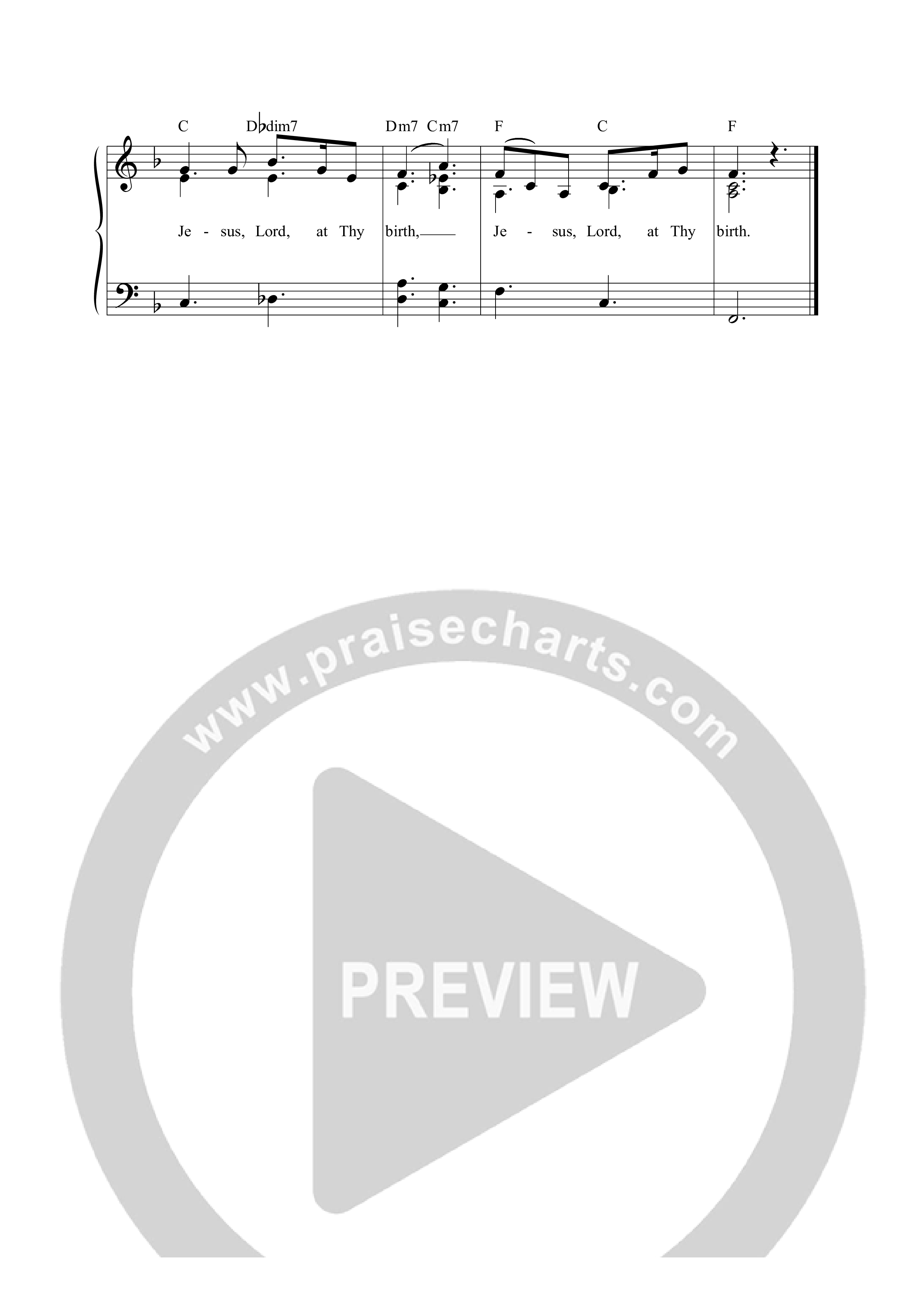 Silent Night Lead Sheet Melody (Shout Praises Kids)