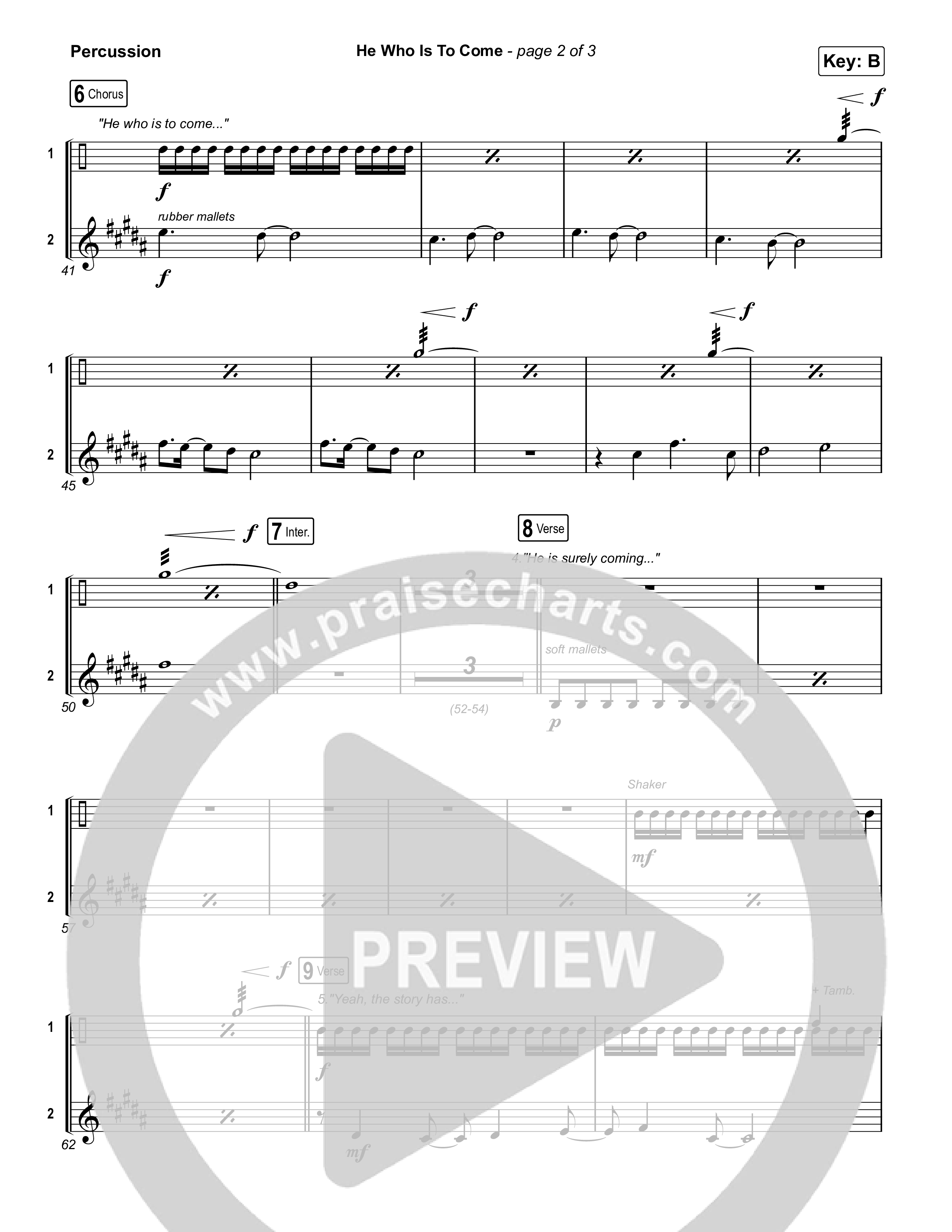 He Who Is To Come Percussion (Passion / Cody Carnes / Kristian Stanfill)