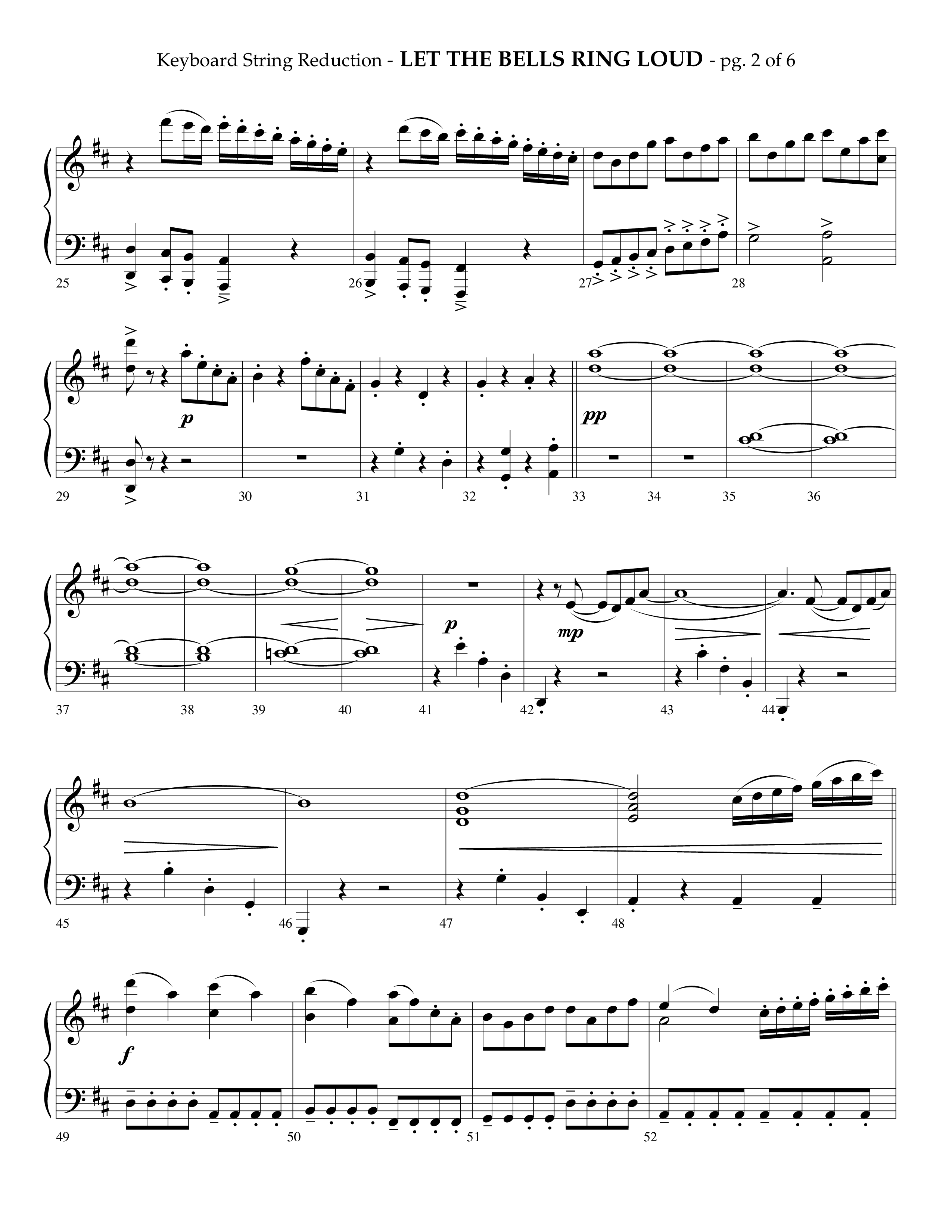 Let The Bells Ring Loud (Choral Anthem SATB) String Reduction (Lifeway Choral / Arr. Phillip Keveren)