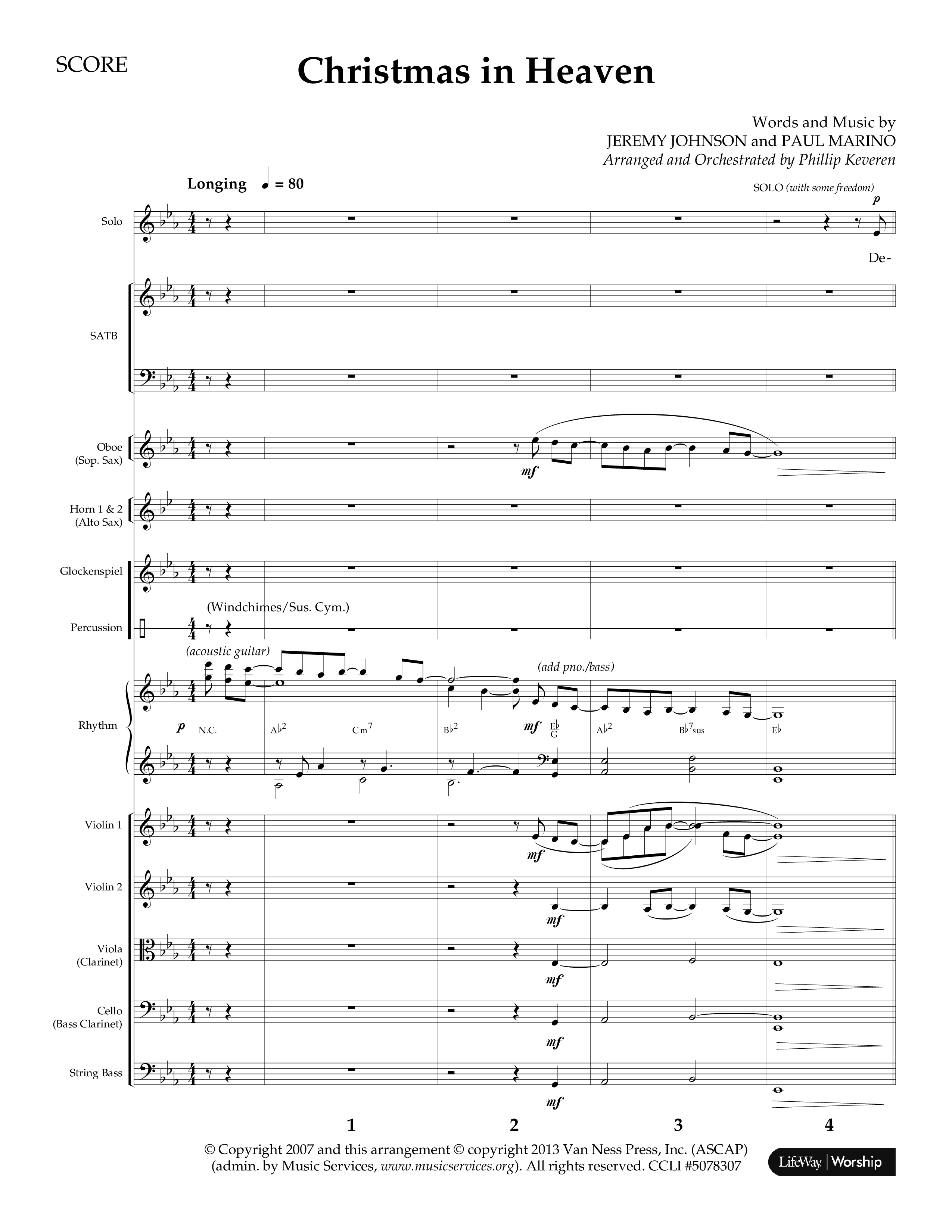 Christmas In Heaven (Choral Anthem SATB) Orchestration (Lifeway Choral / Arr. Phillip Keveren)