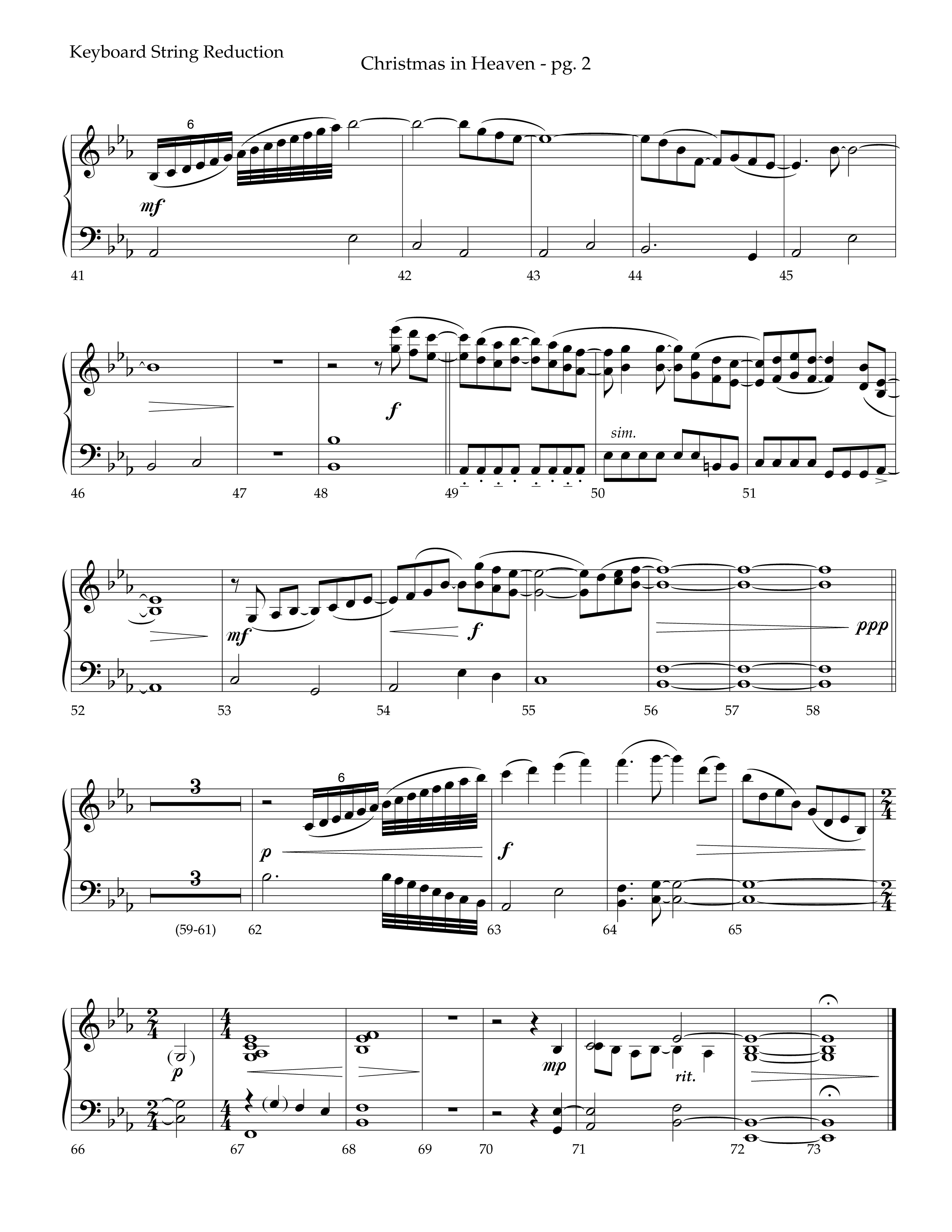 Christmas In Heaven (Choral Anthem SATB) String Reduction (Lifeway Choral / Arr. Phillip Keveren)