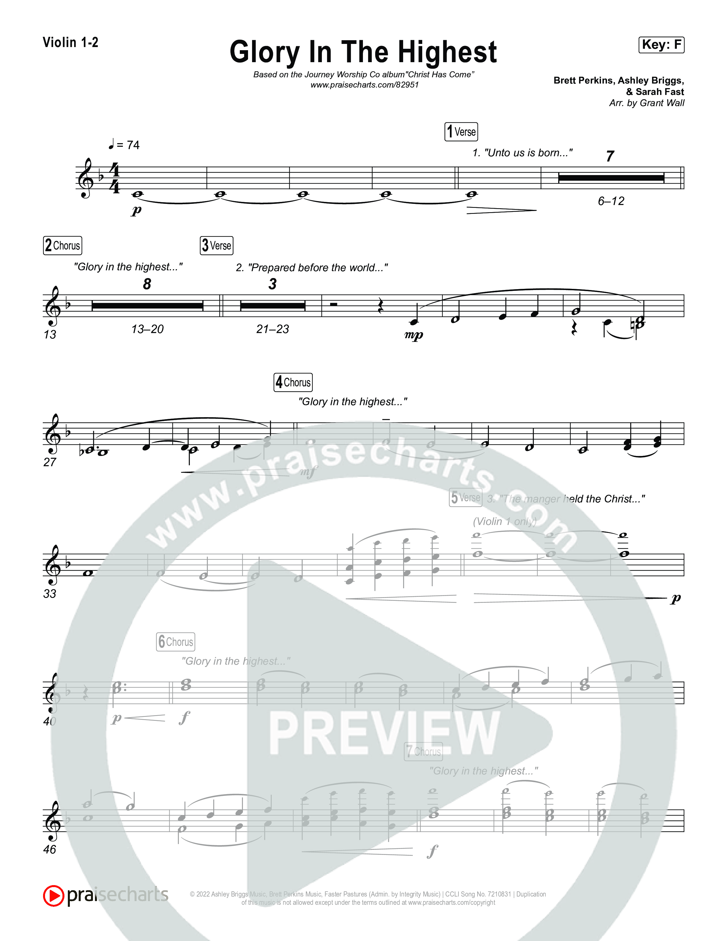 Glory In The Highest String Pack (Journey Worship Co)