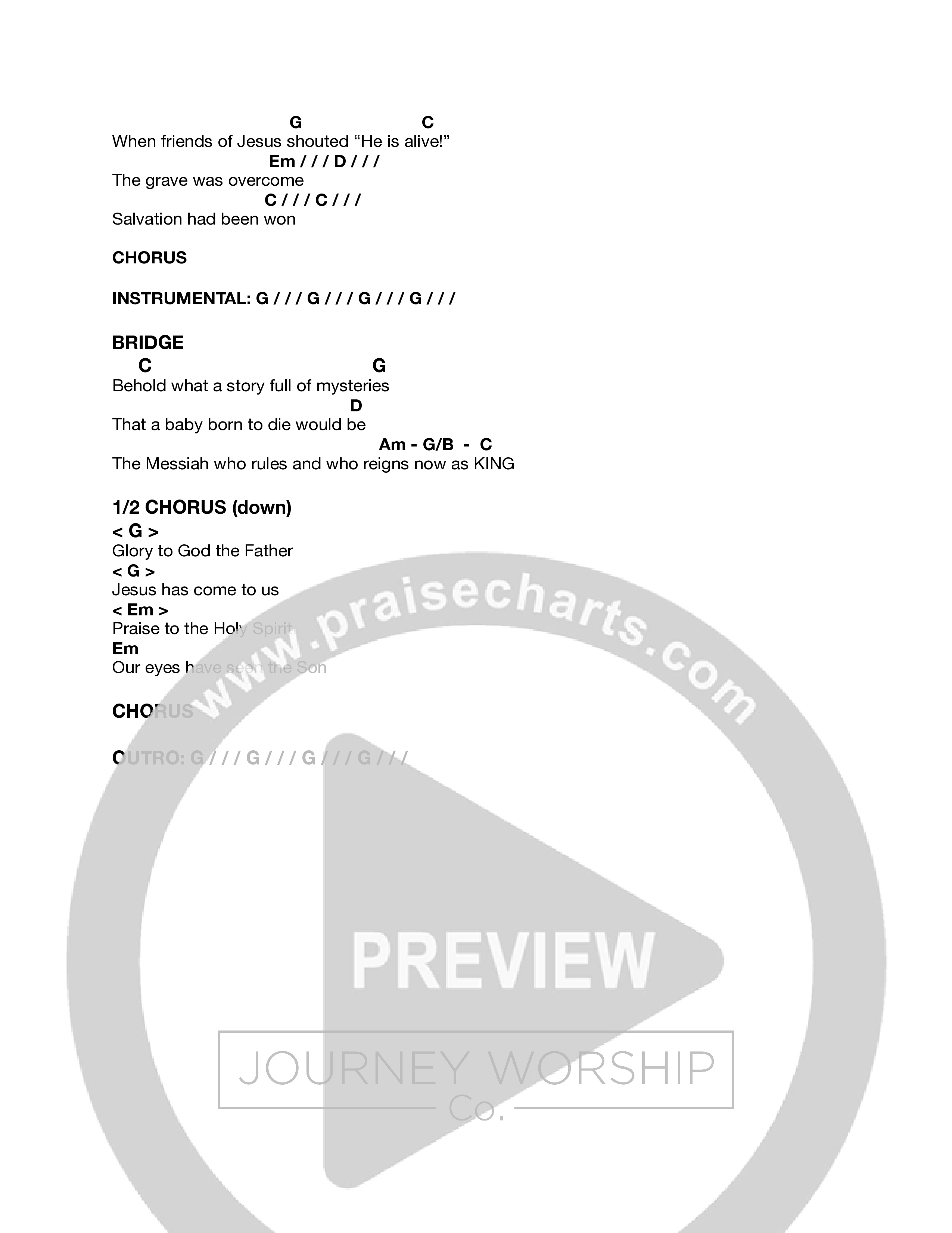 Cross Of Love Chord Chart (Journey Worship Co)