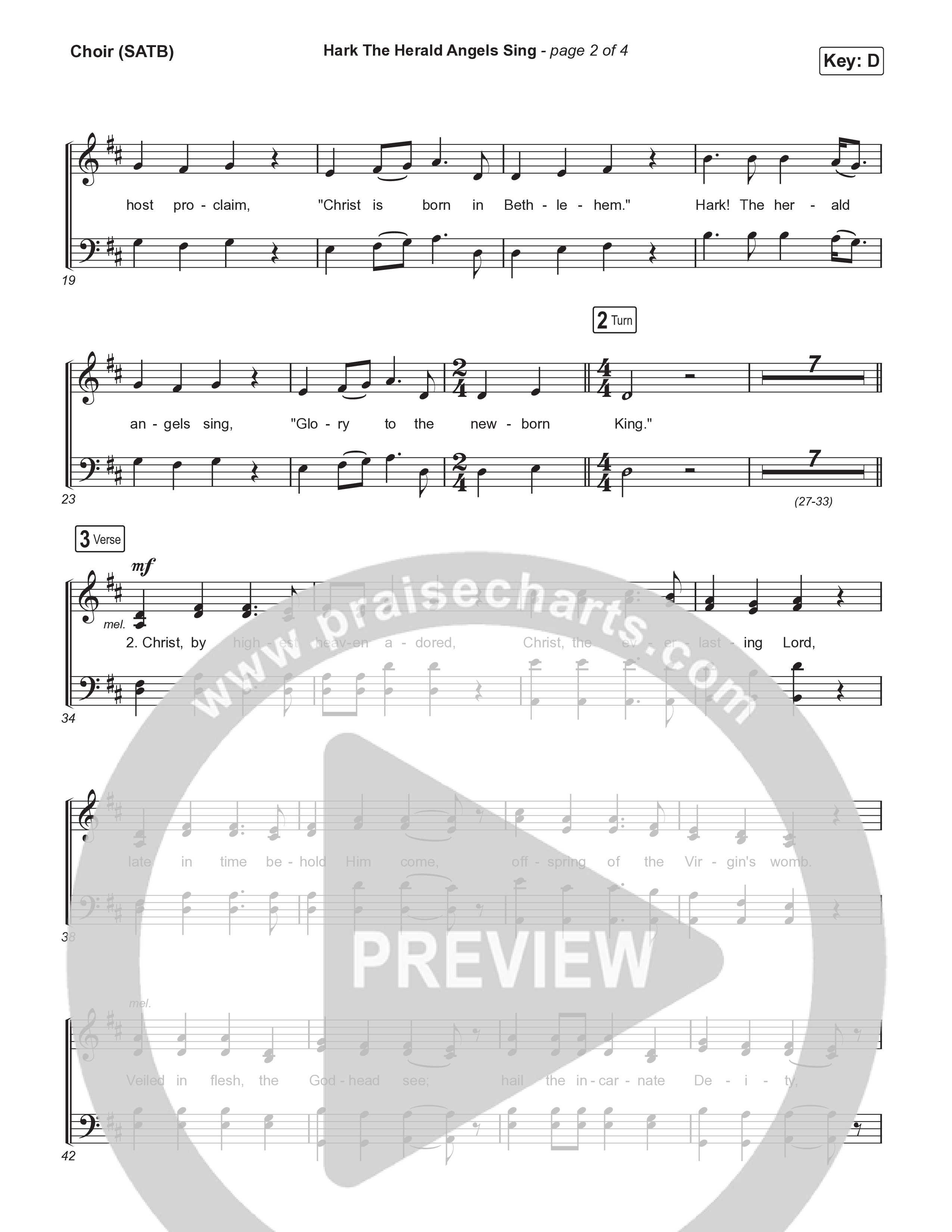 Hark The Herald Angels Sing Choir Sheet (SATB) (Journey Worship Co)