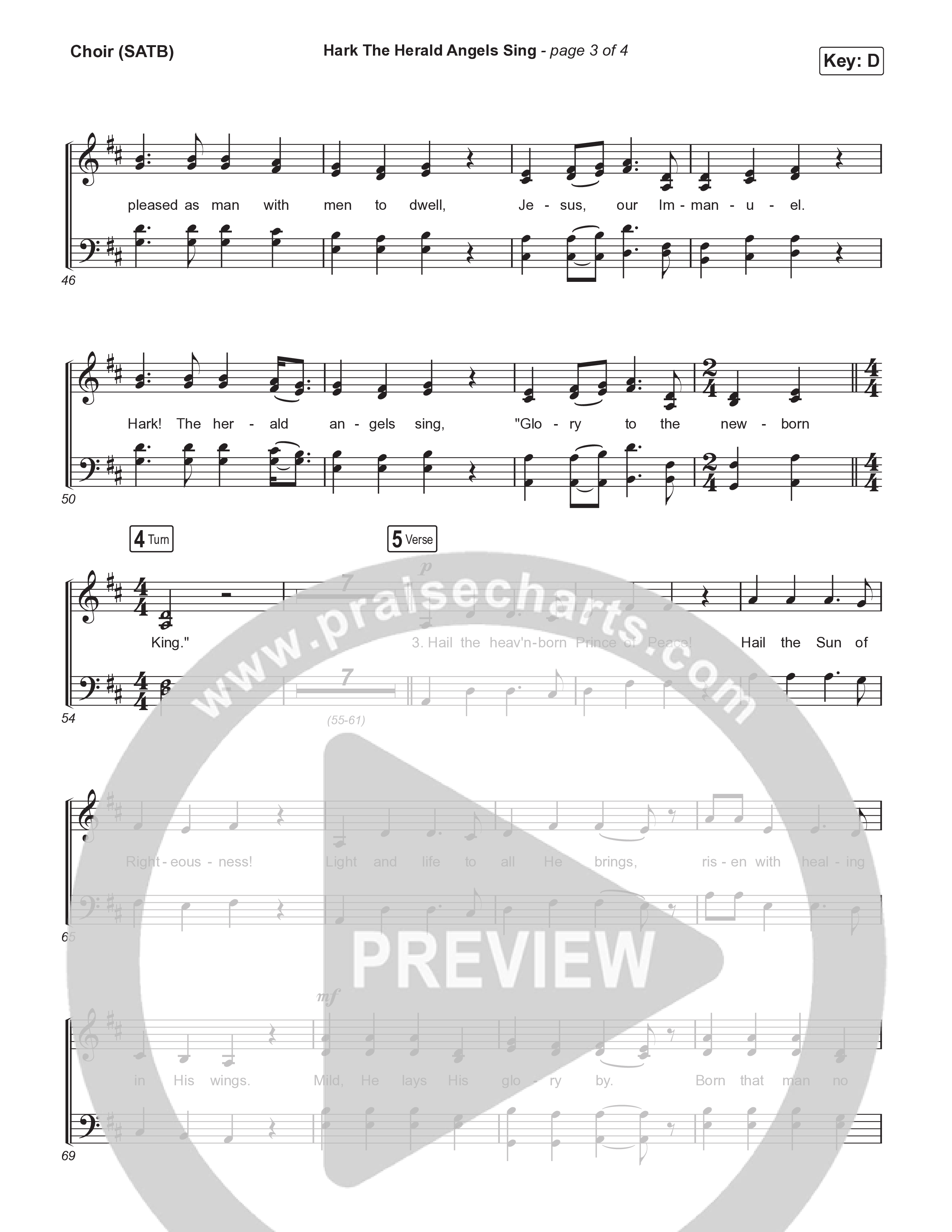 Hark The Herald Angels Sing Choir Sheet (SATB) (Journey Worship Co)