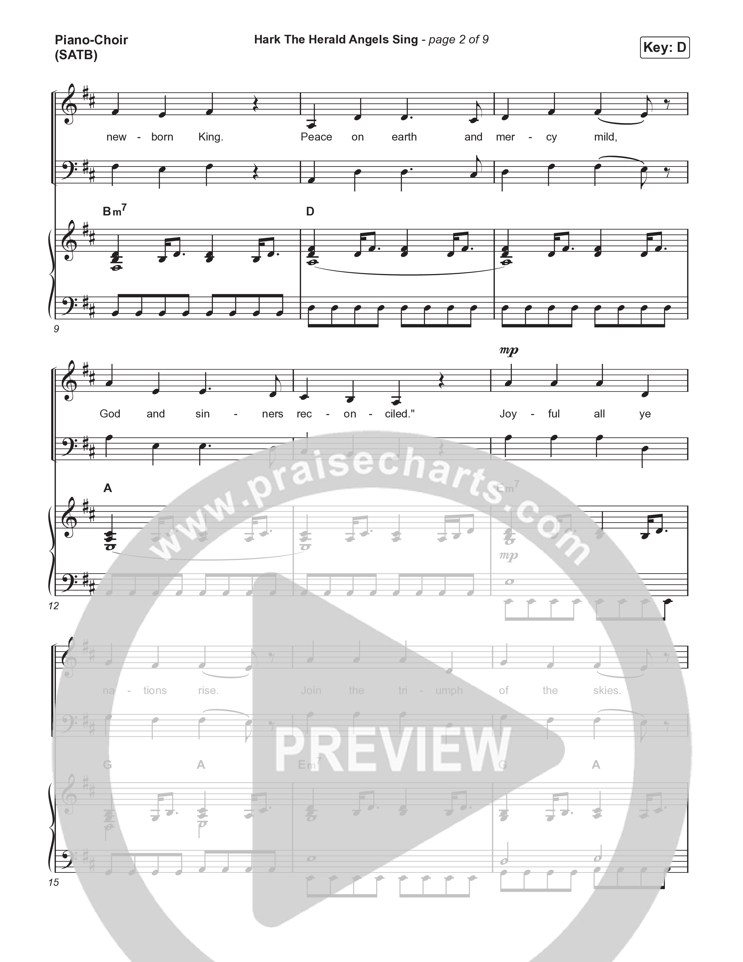 Hark The Herald Angels Sing Piano/Vocal (SATB) (Journey Worship Co)