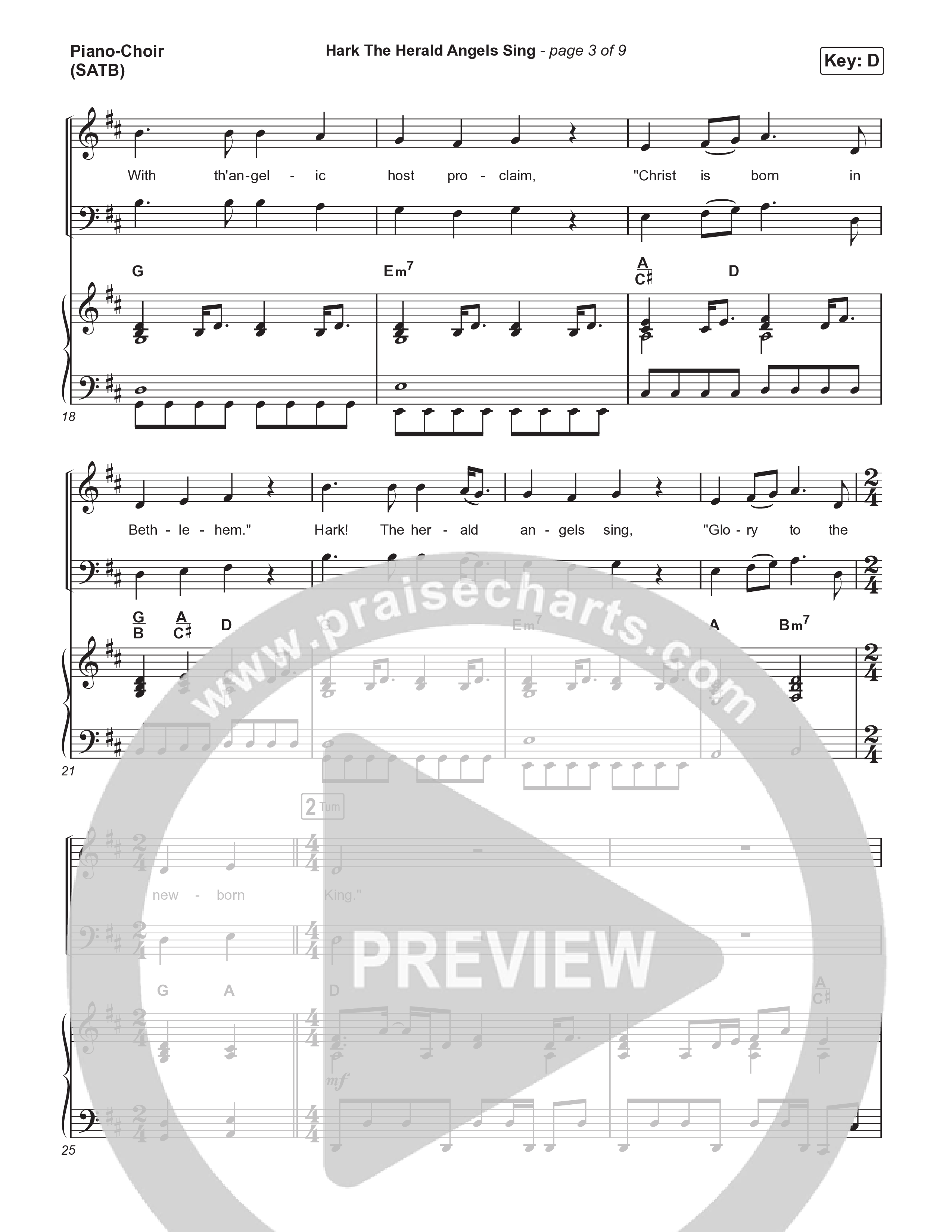 Hark The Herald Angels Sing Piano/Vocal (SATB) (Journey Worship Co)