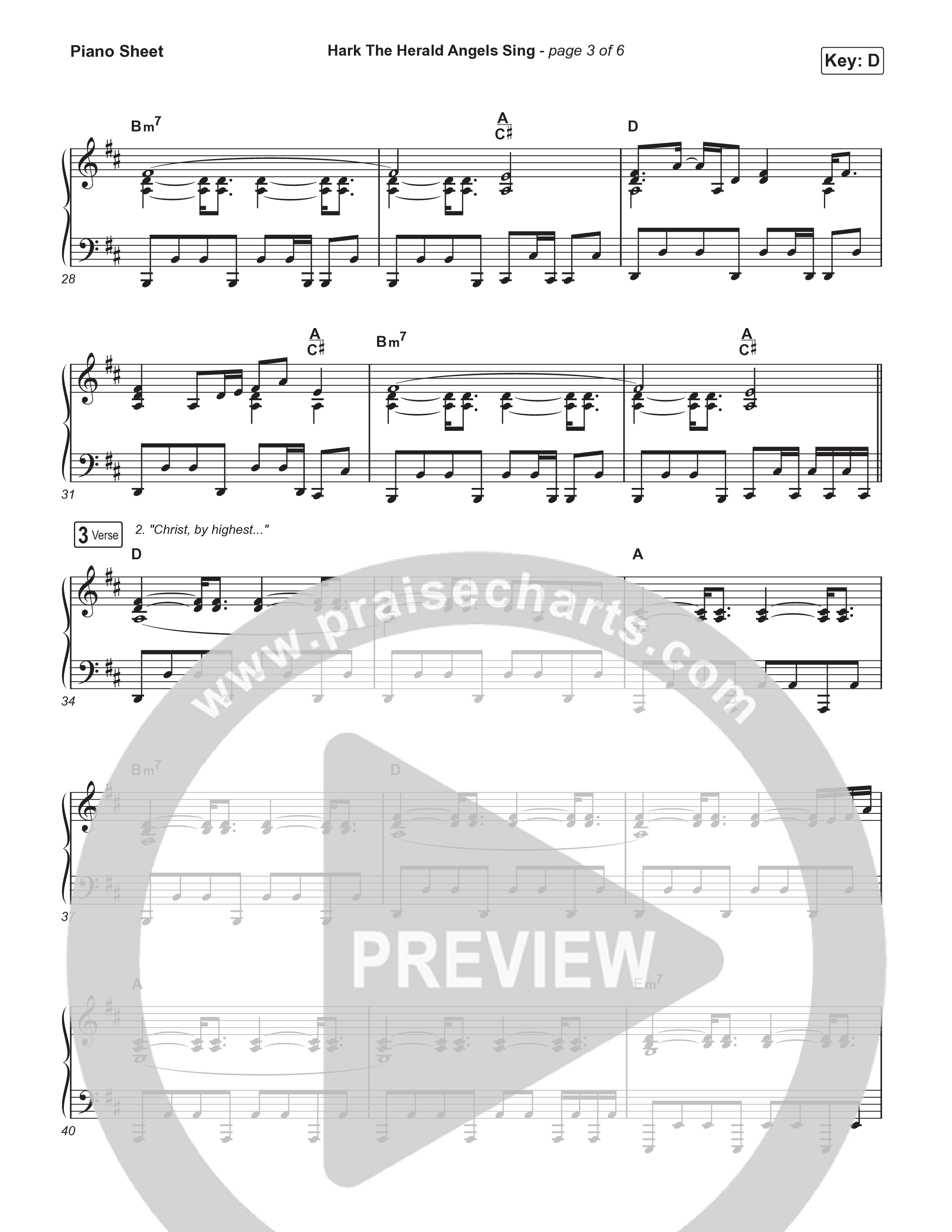 Hark The Herald Angels Sing Piano Sheet (Journey Worship Co)