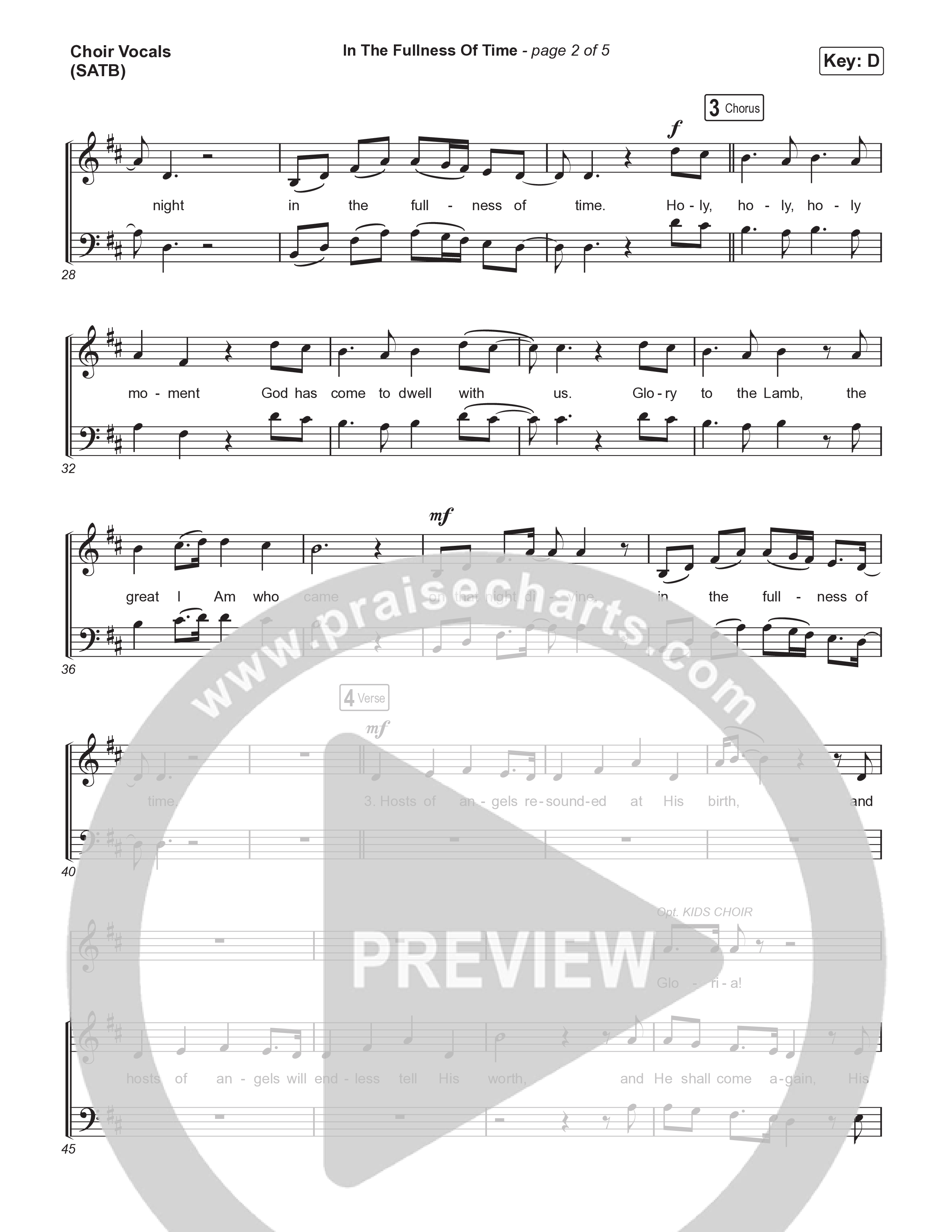 In The Fullness Of Time (Choral Anthem SATB) Choir Sheet (SATB) (Matt Papa / Matt Boswell / Arr. Luke Gambill)