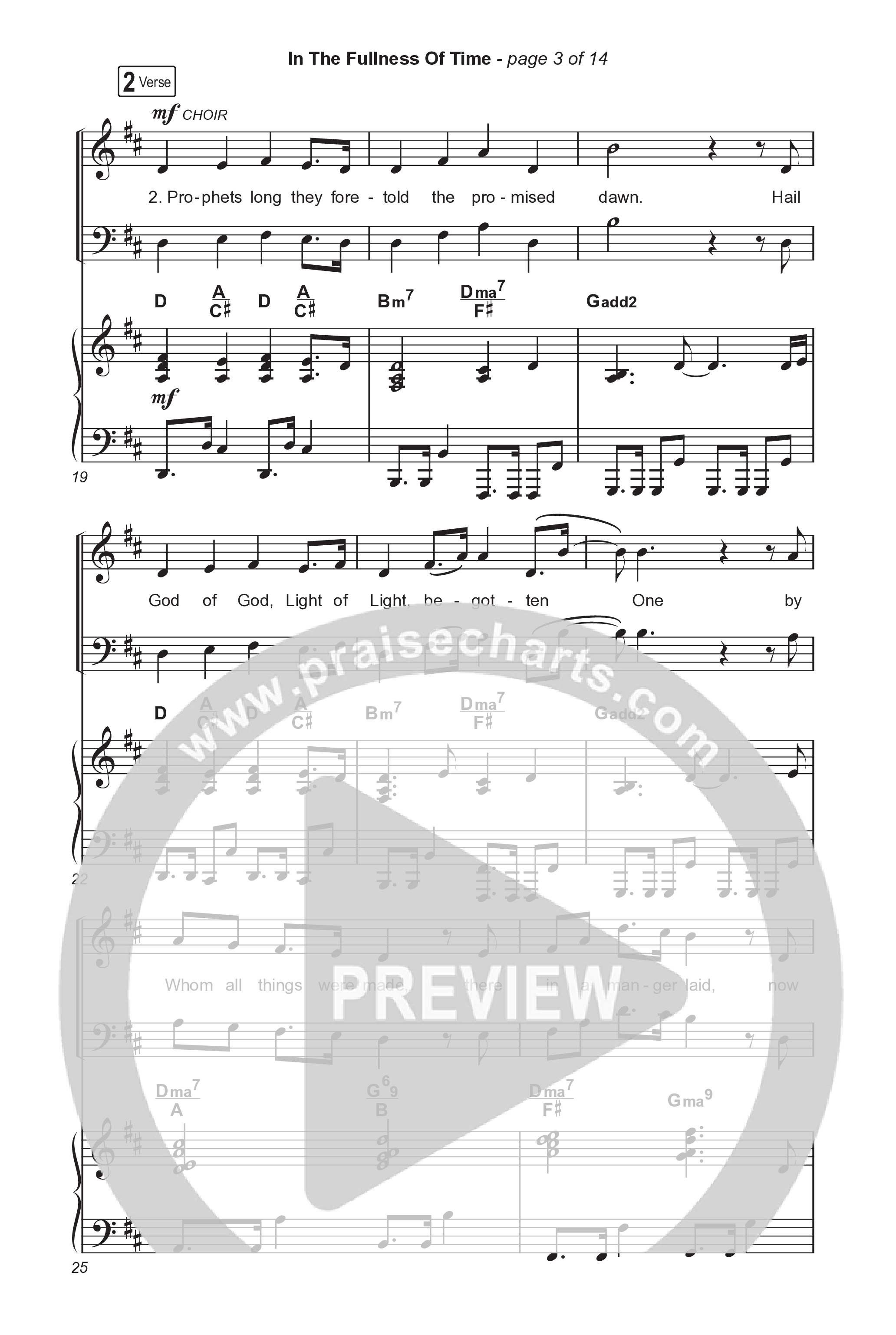In The Fullness Of Time (Choral Anthem SATB) Octavo (SATB & Pno) (Matt Papa / Matt Boswell / Arr. Luke Gambill)
