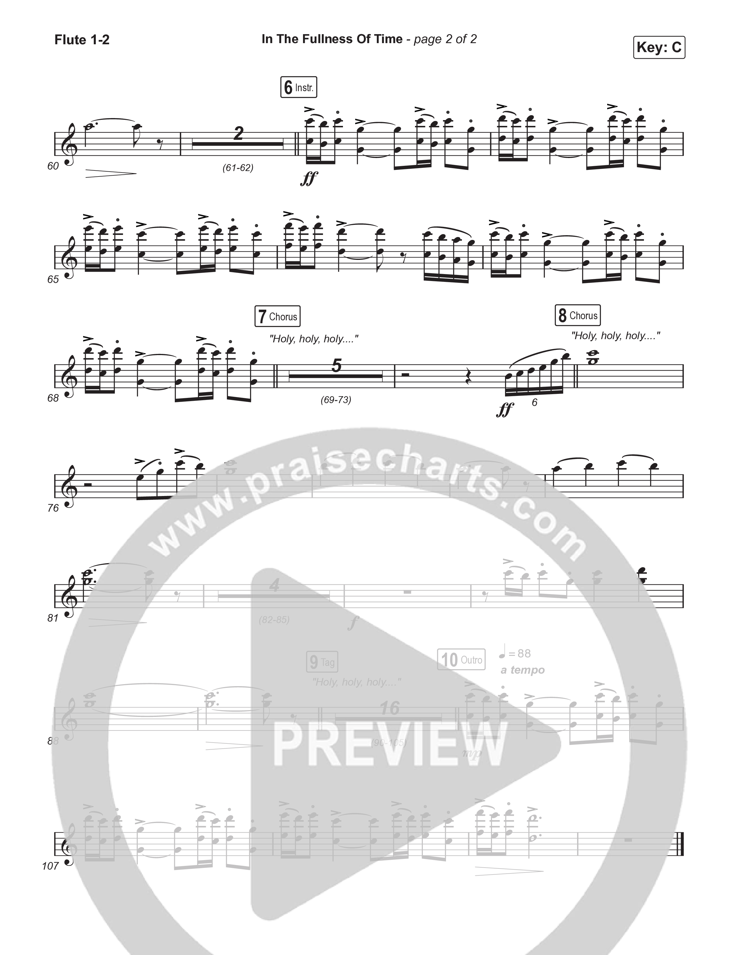 In The Fullness Of Time (Worship Choir/SAB) Flute 1/2 (Matt Papa / Matt Boswell / Arr. Luke Gambill)