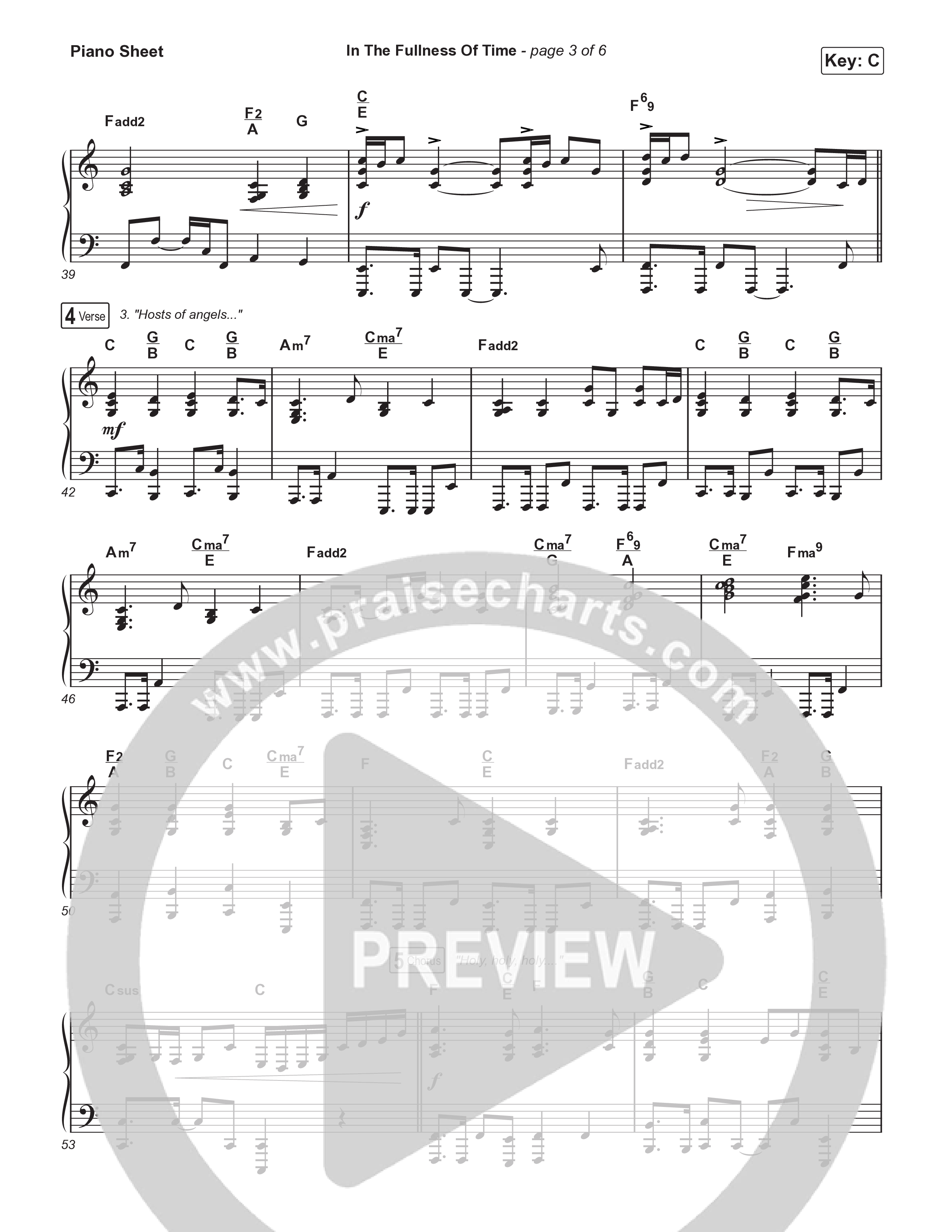 In The Fullness Of Time (Worship Choir/SAB) Piano Sheet (Matt Papa / Matt Boswell / Arr. Luke Gambill)