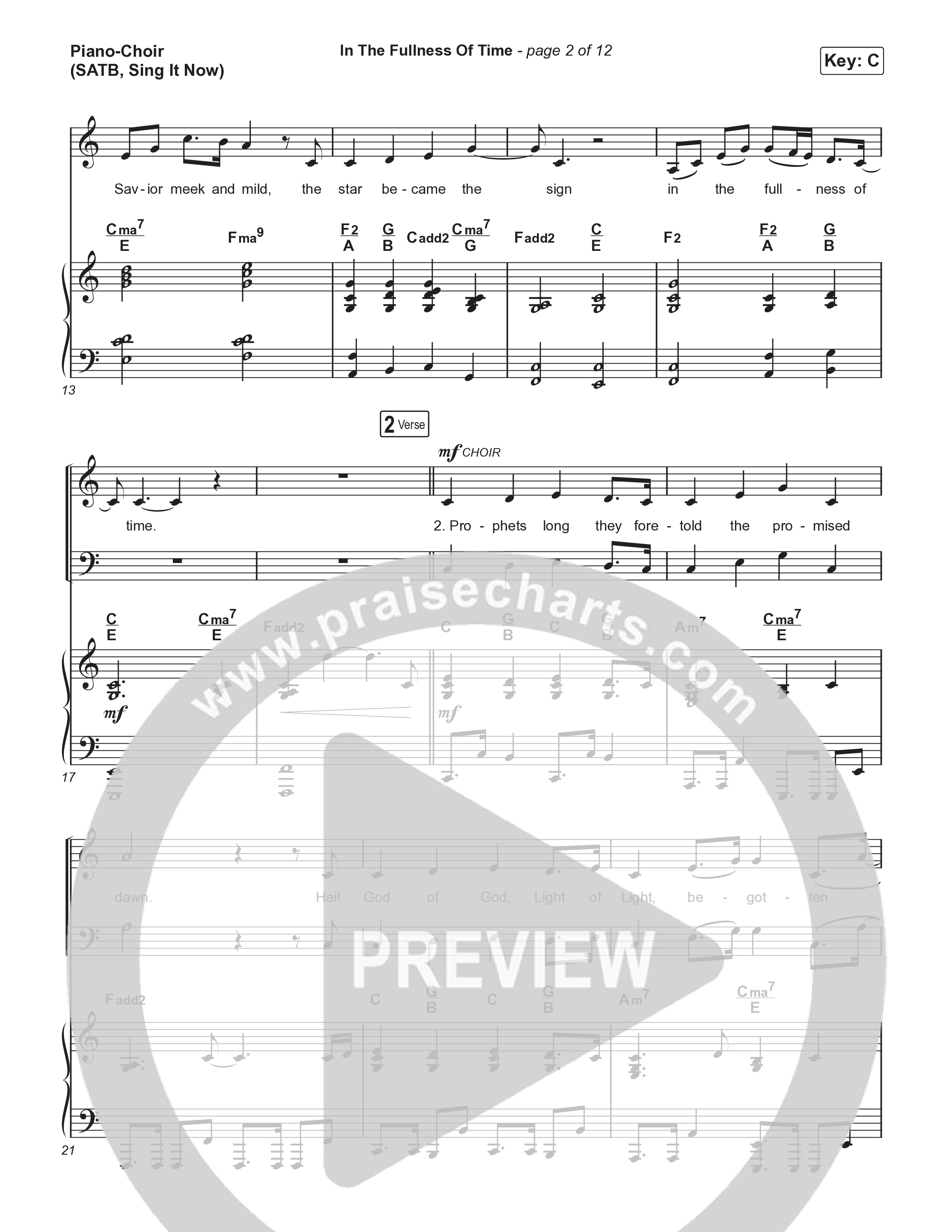 In The Fullness Of Time (Sing It Now) Piano/Choir (SATB) (Matt Papa / Matt Boswell / Arr. Luke Gambill)