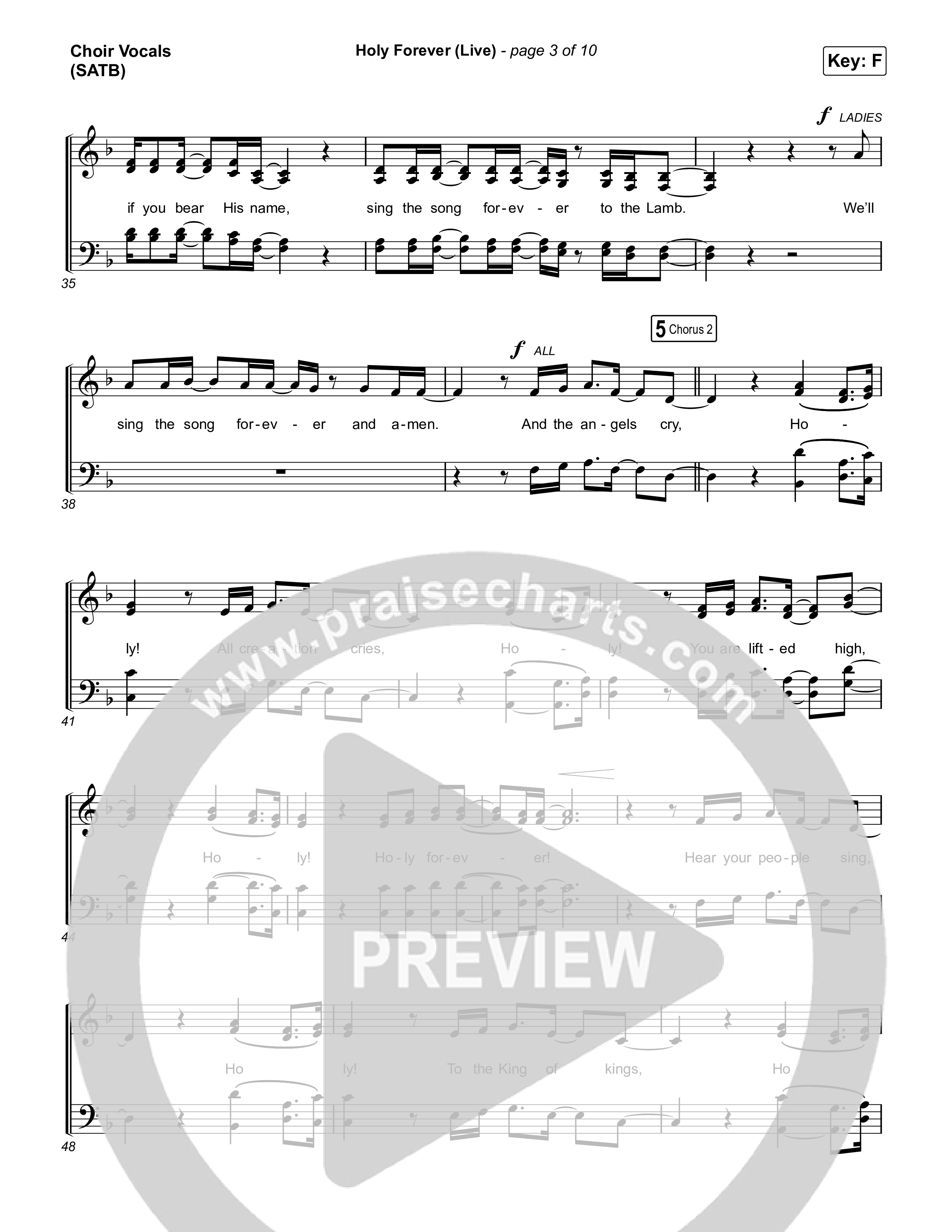Holy Forever (Choral Anthem SATB) Choir Sheet (SATB) (CeCe Winans / Arr. Luke Gambill)