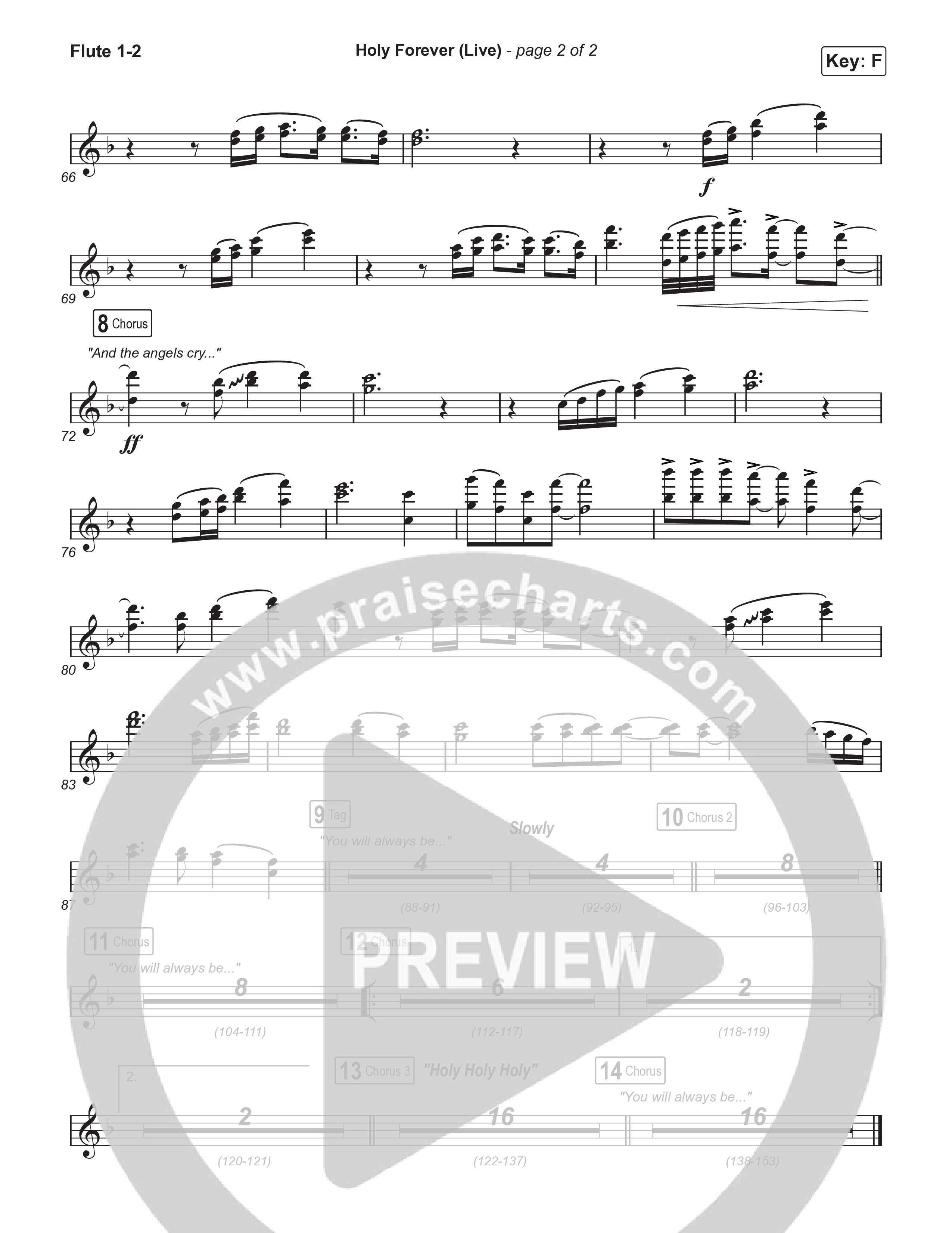 Holy Forever (Choral Anthem SATB) Flute 1,2 (CeCe Winans / Arr. Luke Gambill)