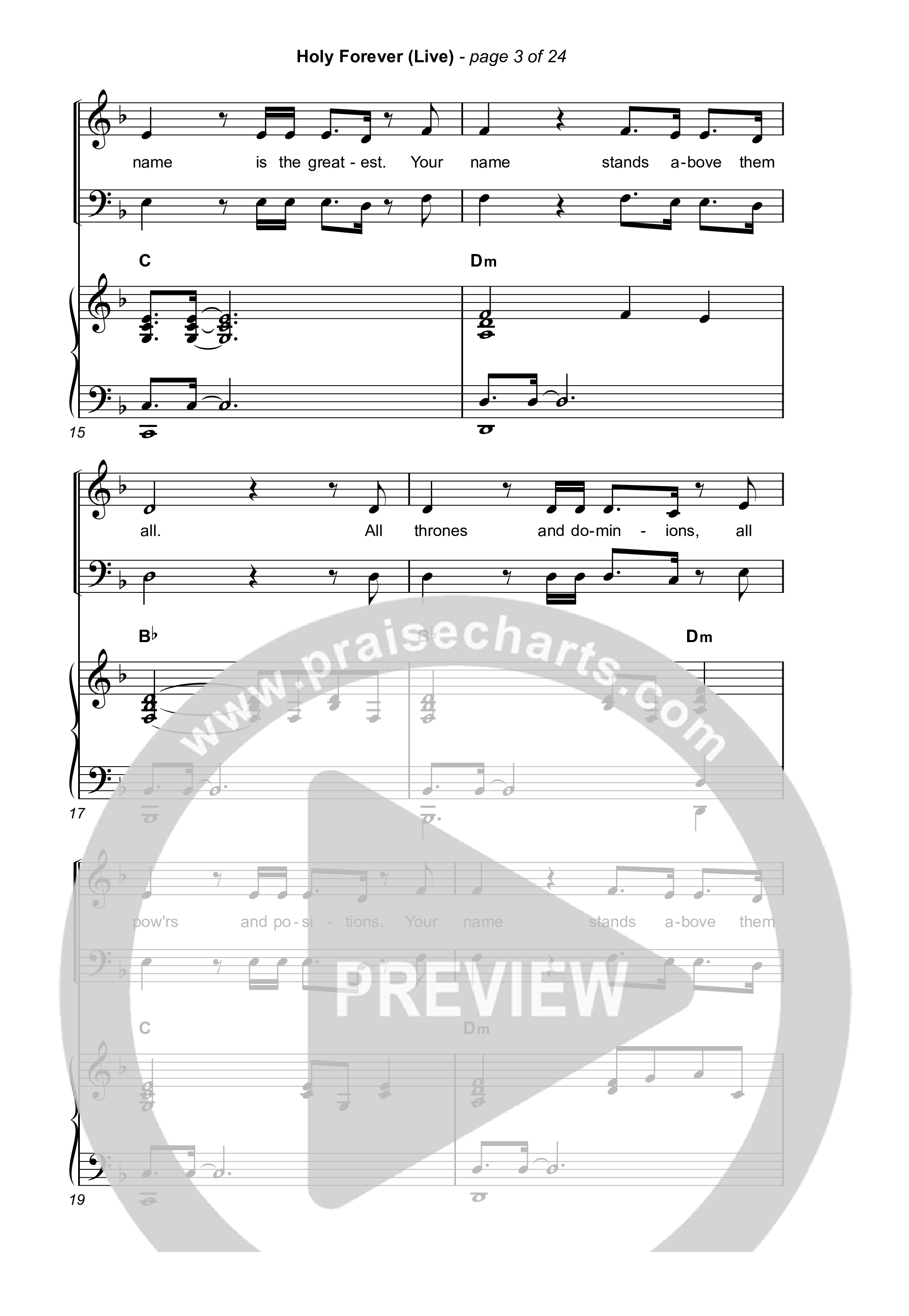Holy Forever (Choral Anthem SATB) Octavo (SATB & Pno) (CeCe Winans / Arr. Luke Gambill)