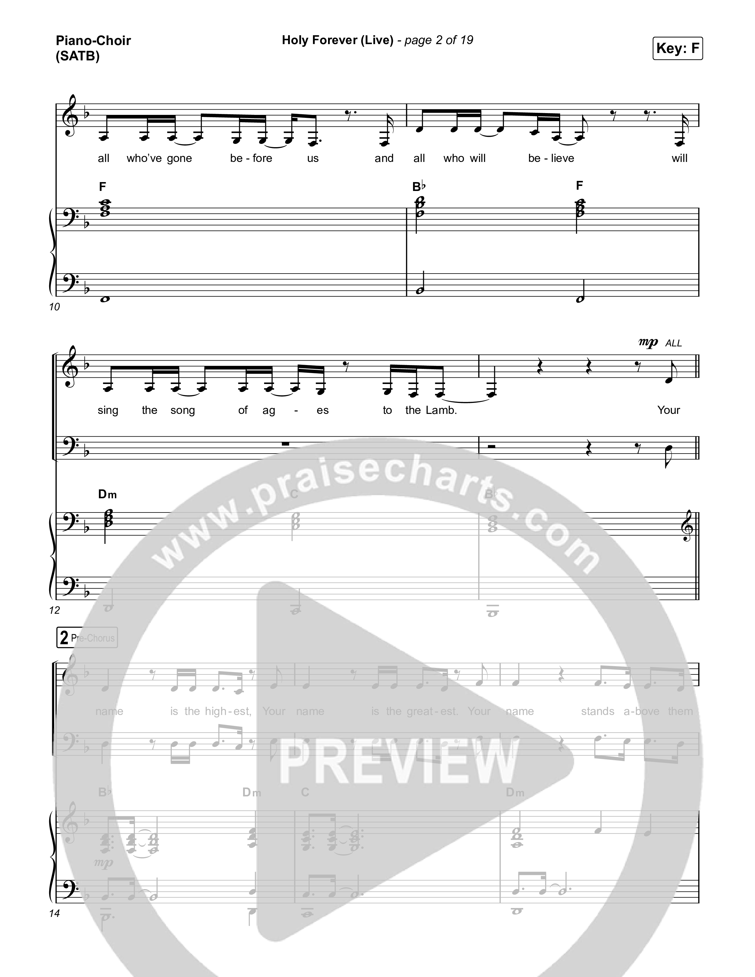 Holy Forever (Choral Anthem SATB) Piano/Vocal (SATB) (CeCe Winans / Arr. Luke Gambill)