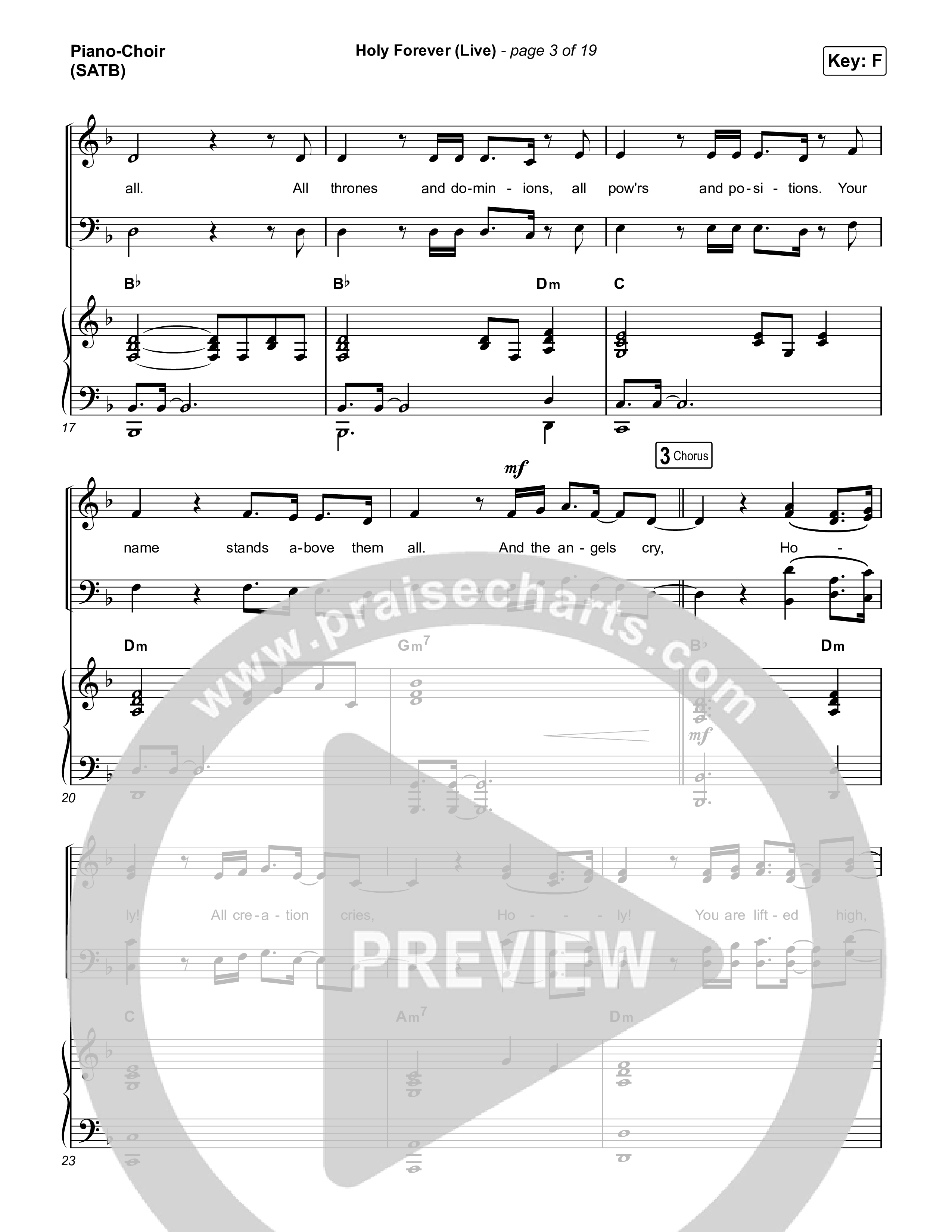 Holy Forever (Choral Anthem SATB) Piano/Vocal (SATB) (CeCe Winans / Arr. Luke Gambill)
