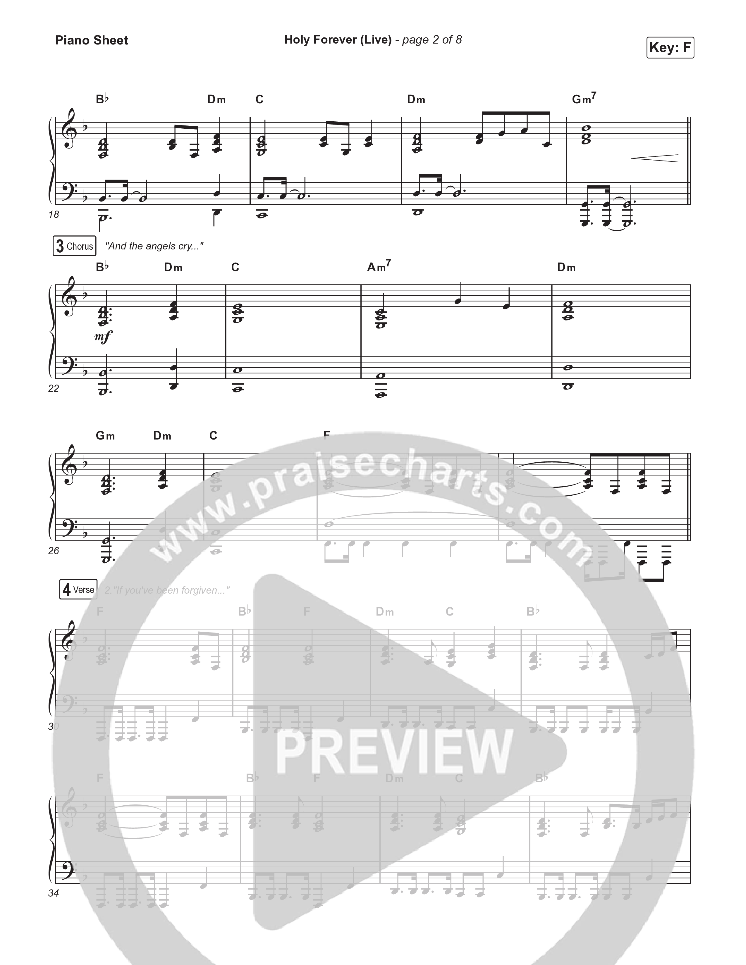 Holy Forever (Choral Anthem SATB) Piano Sheet (CeCe Winans / Arr. Luke Gambill)