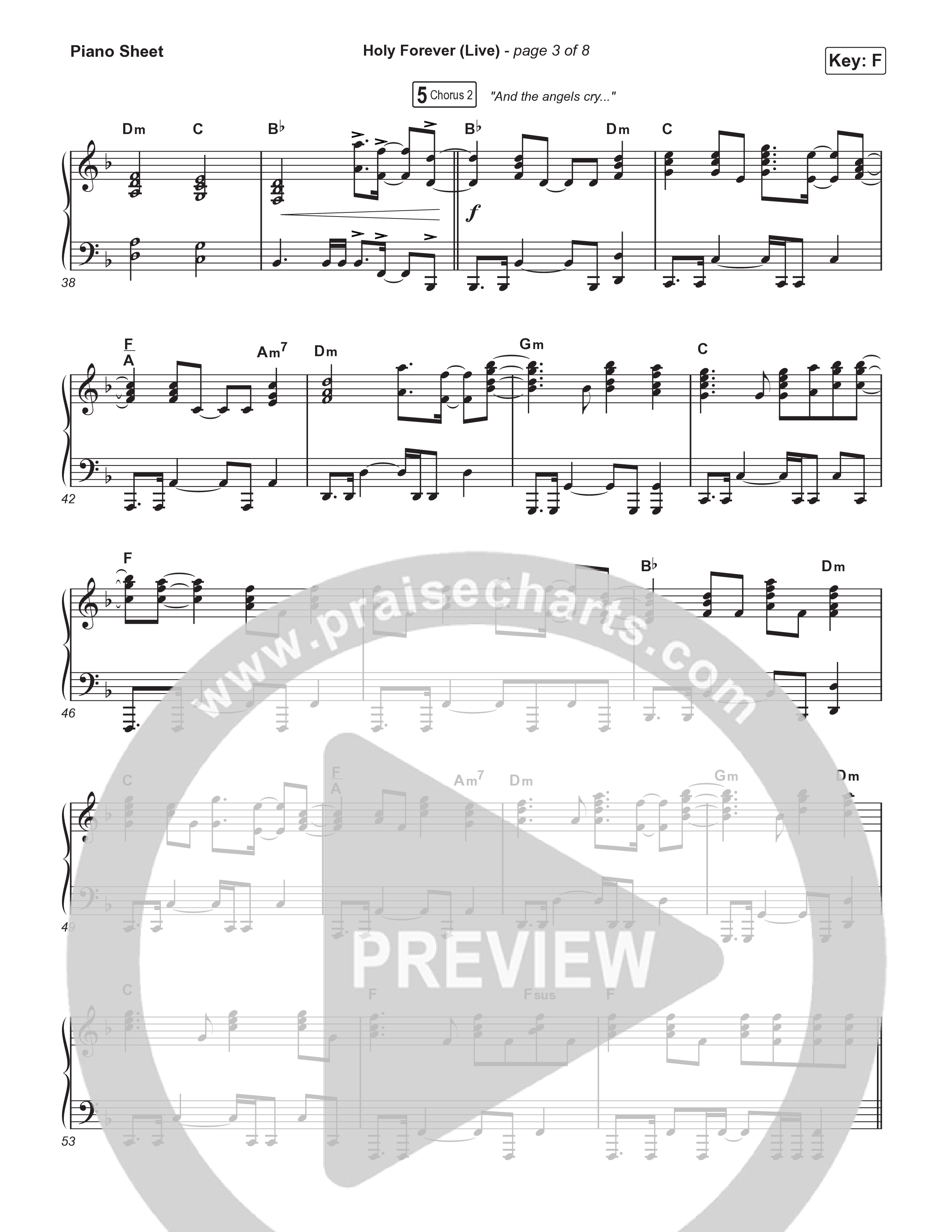 Holy Forever (Choral Anthem SATB) Piano Sheet (CeCe Winans / Arr. Luke Gambill)