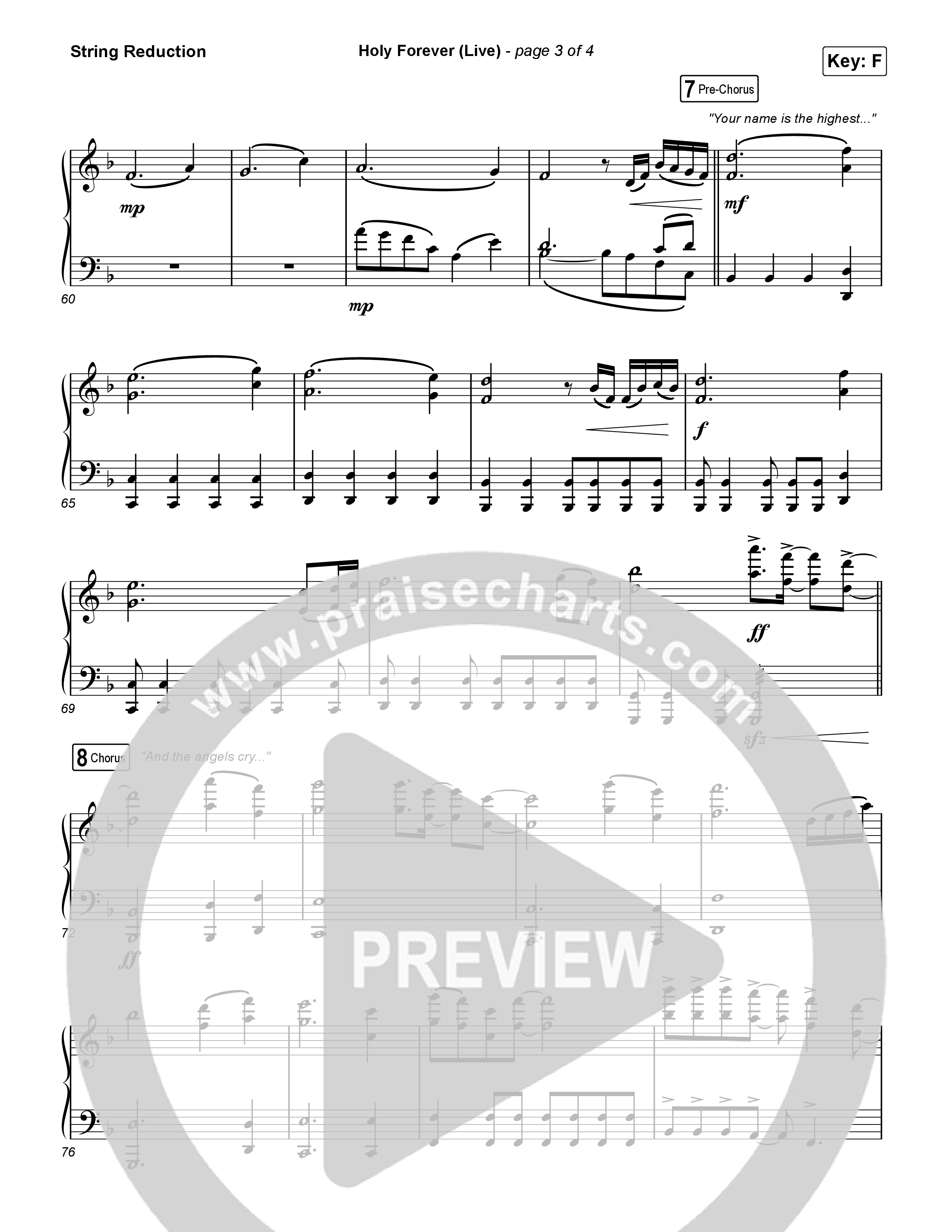 Holy Forever (Choral Anthem SATB) String Reduction (CeCe Winans / Arr. Luke Gambill)