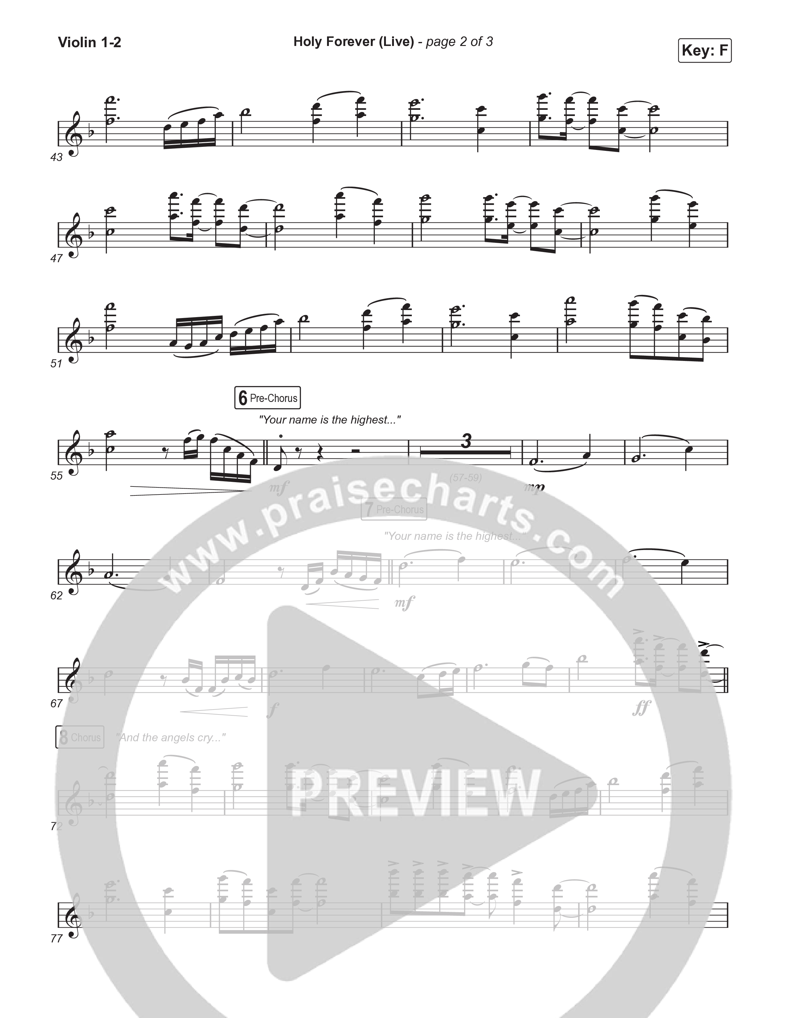 Holy Forever (Choral Anthem SATB) String Pack (CeCe Winans / Arr. Luke Gambill)