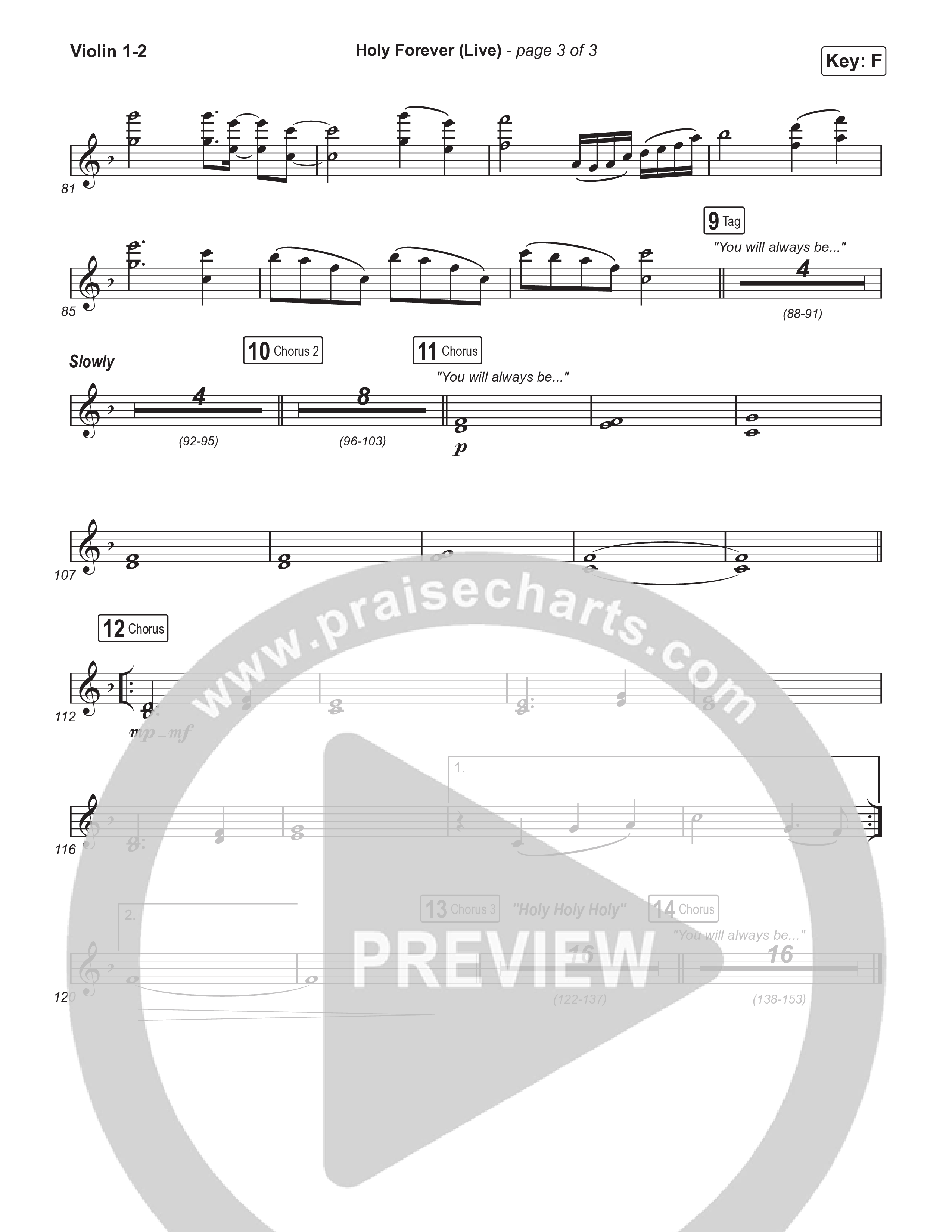 Holy Forever (Choral Anthem SATB) String Pack (CeCe Winans / Arr. Luke Gambill)