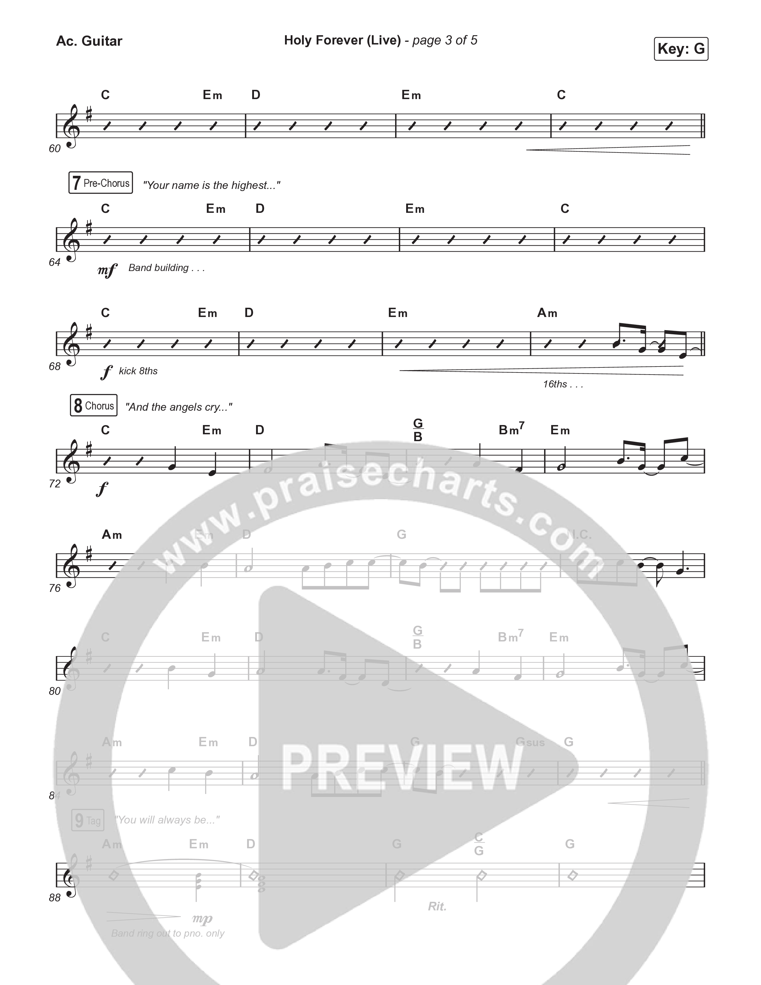 Holy Forever (Worship Choir/SAB) Acoustic Guitar (CeCe Winans / Arr. Luke Gambill)