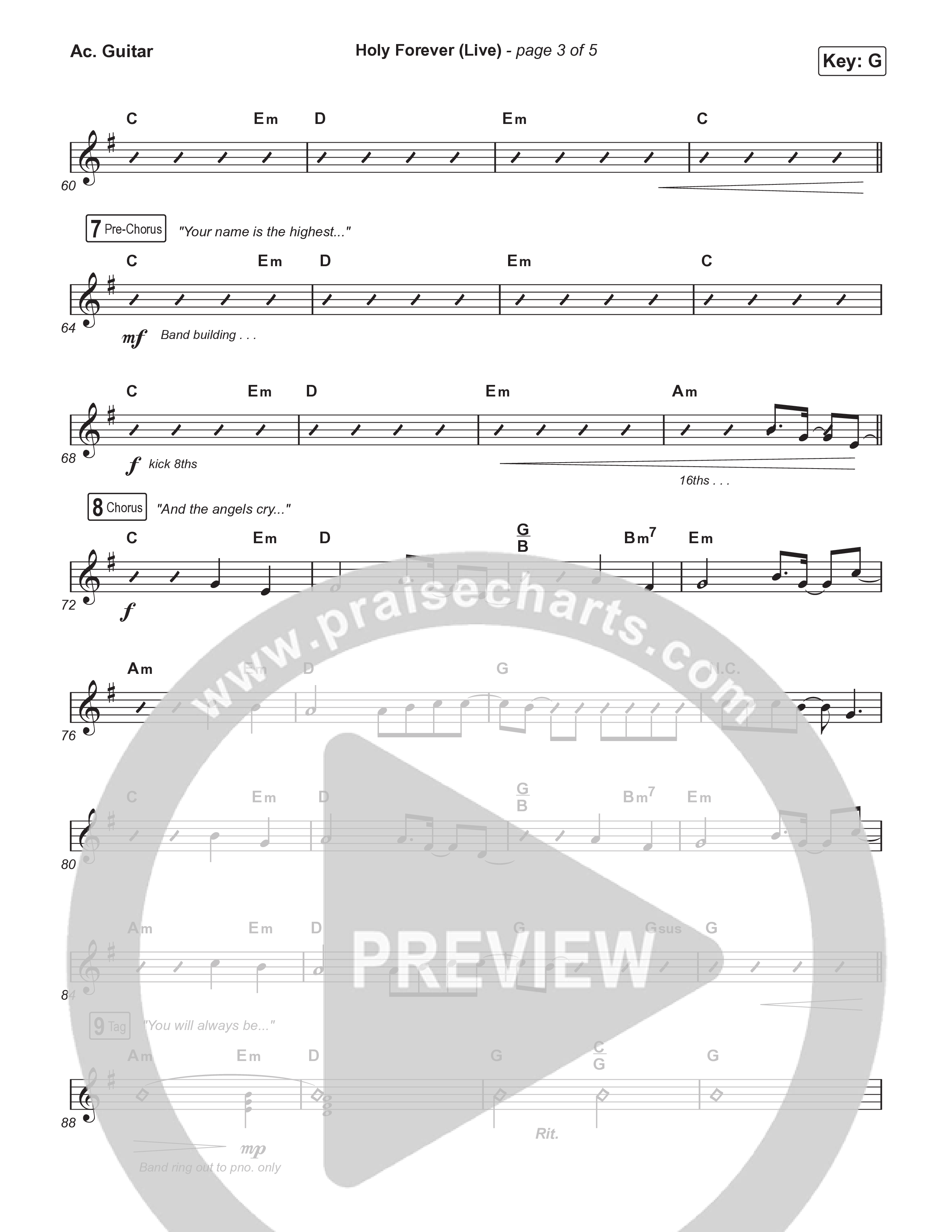 Holy Forever (Worship Choir/SAB) Acoustic Guitar (CeCe Winans / Arr. Luke Gambill)