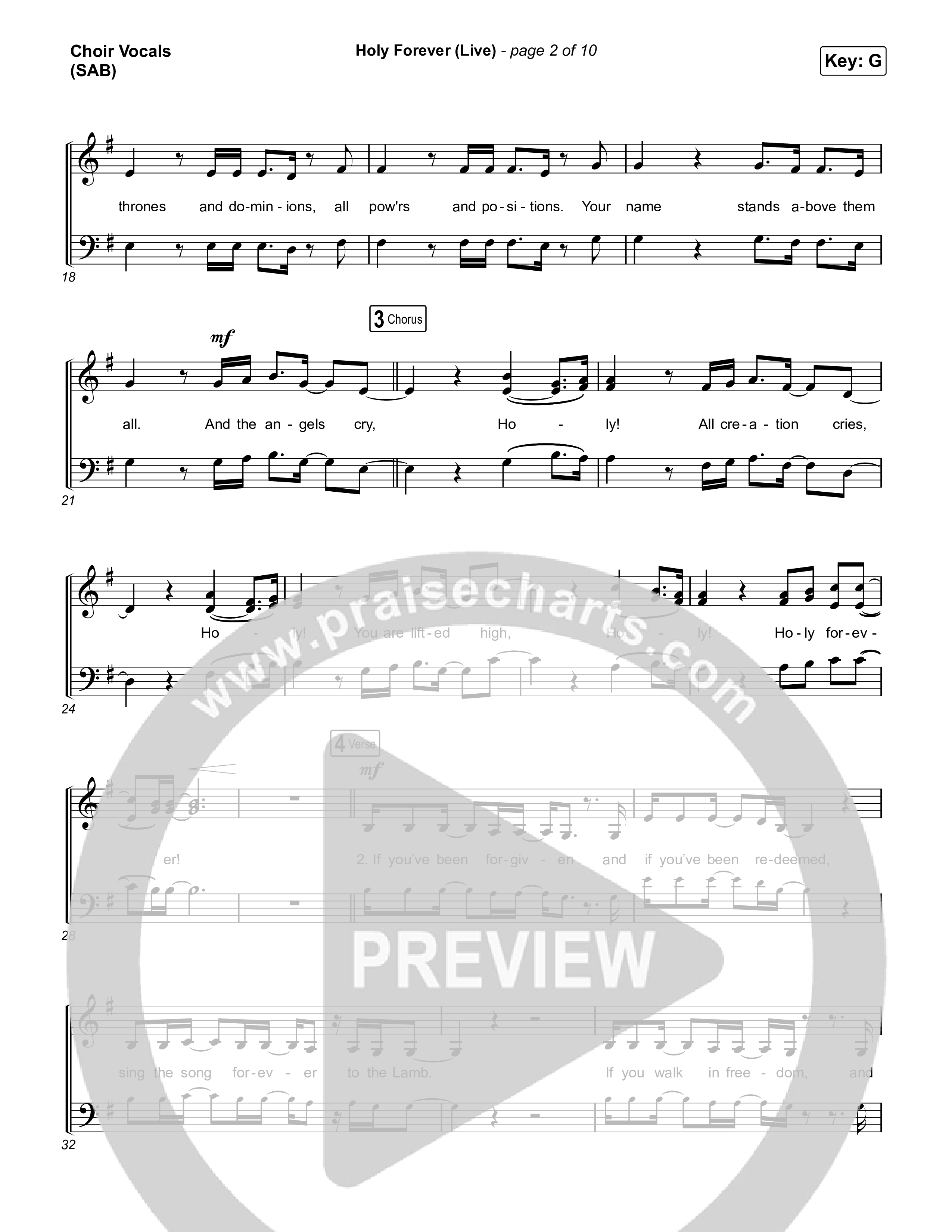 Holy Forever (Worship Choir/SAB) Choir Sheet (SAB) (CeCe Winans / Arr. Luke Gambill)