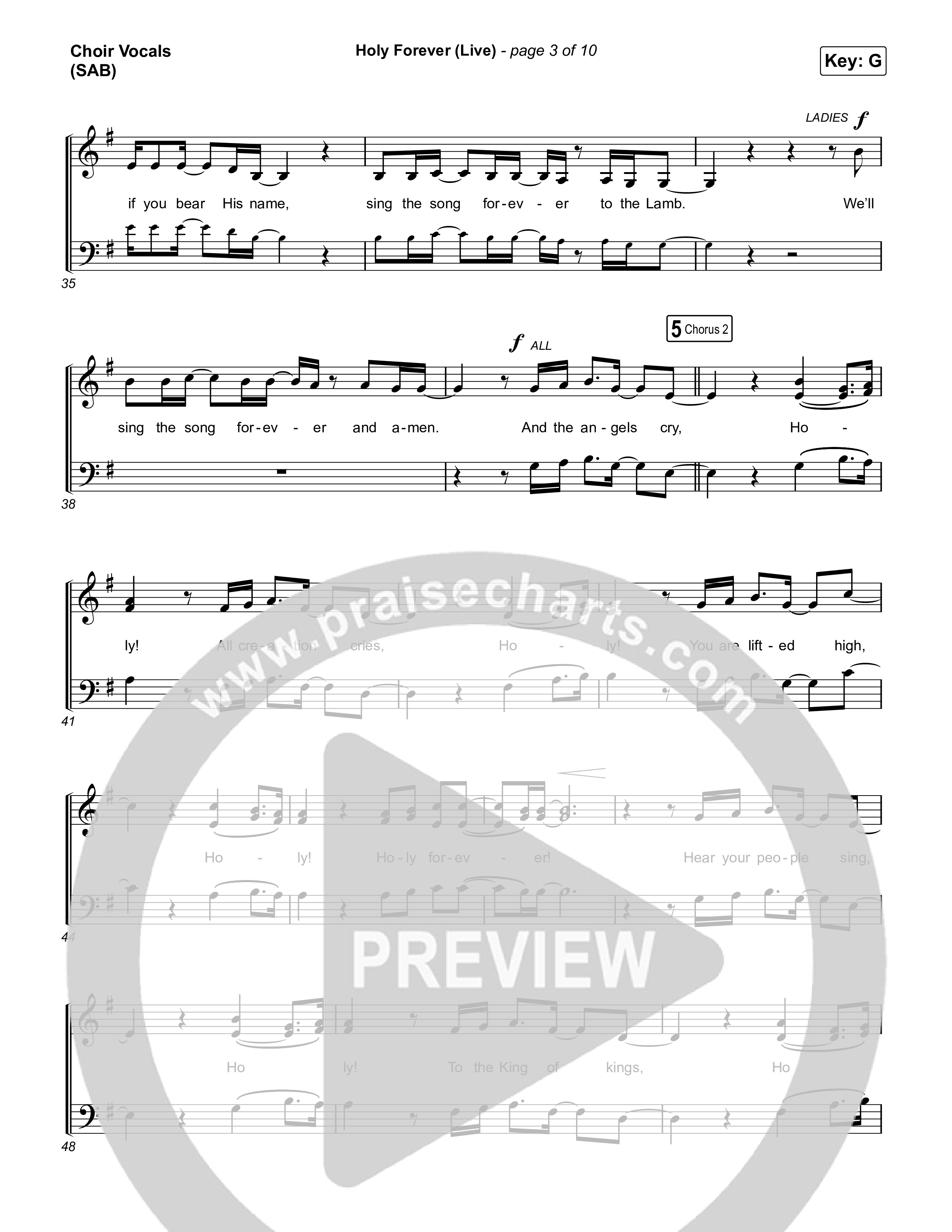 Holy Forever (Worship Choir/SAB) Choir Sheet (SAB) (CeCe Winans / Arr. Luke Gambill)