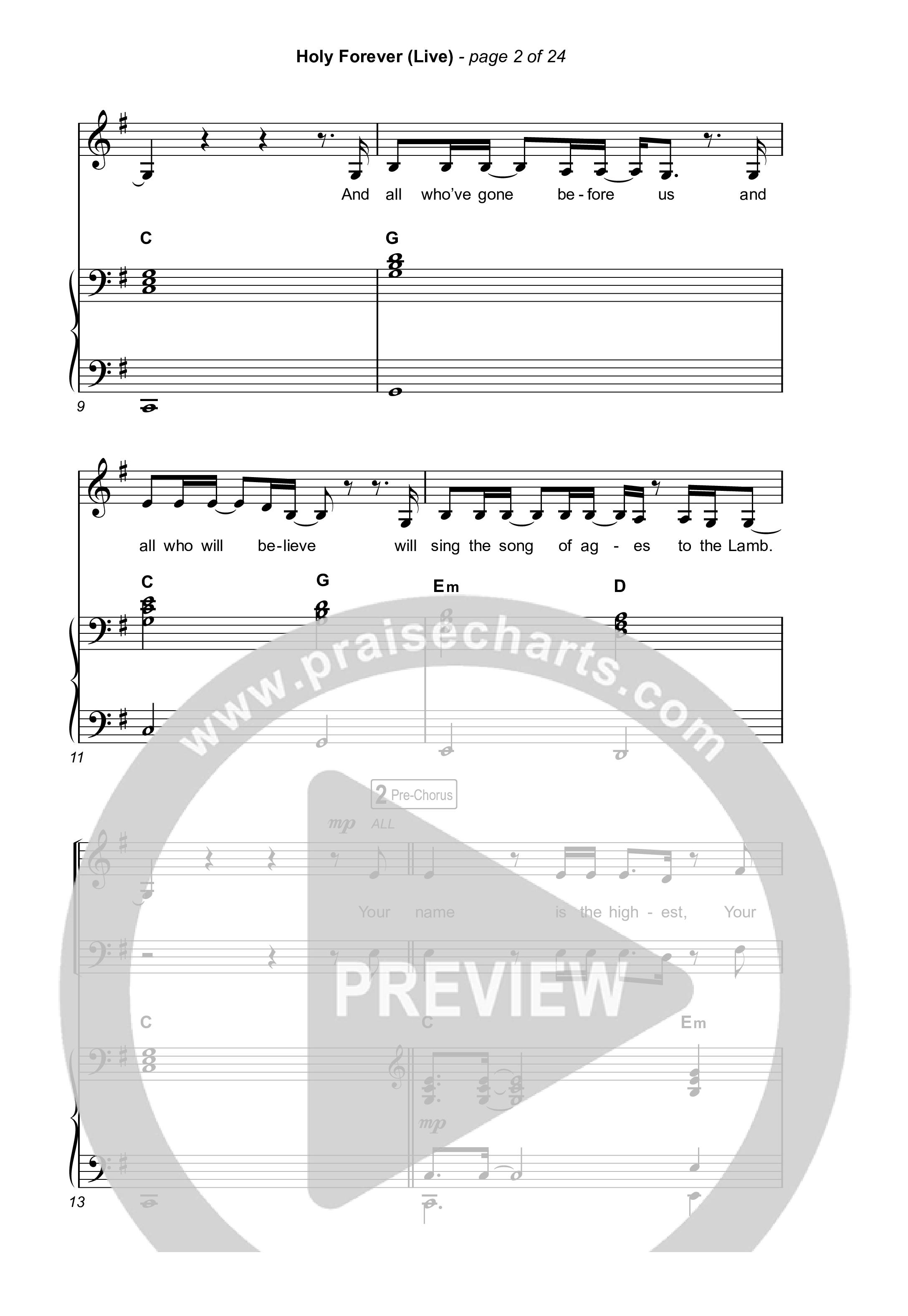 Holy Forever (Worship Choir/SAB) Octavo (SAB & Pno) (CeCe Winans / Arr. Luke Gambill)