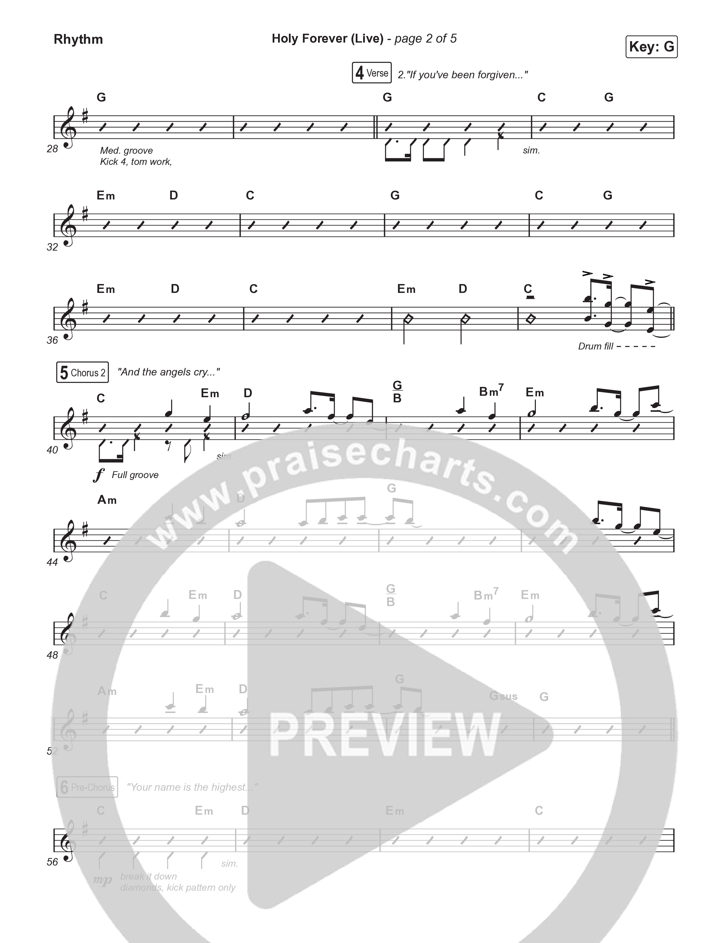Holy Forever (Worship Choir/SAB) Rhythm Pack (CeCe Winans / Arr. Luke Gambill)
