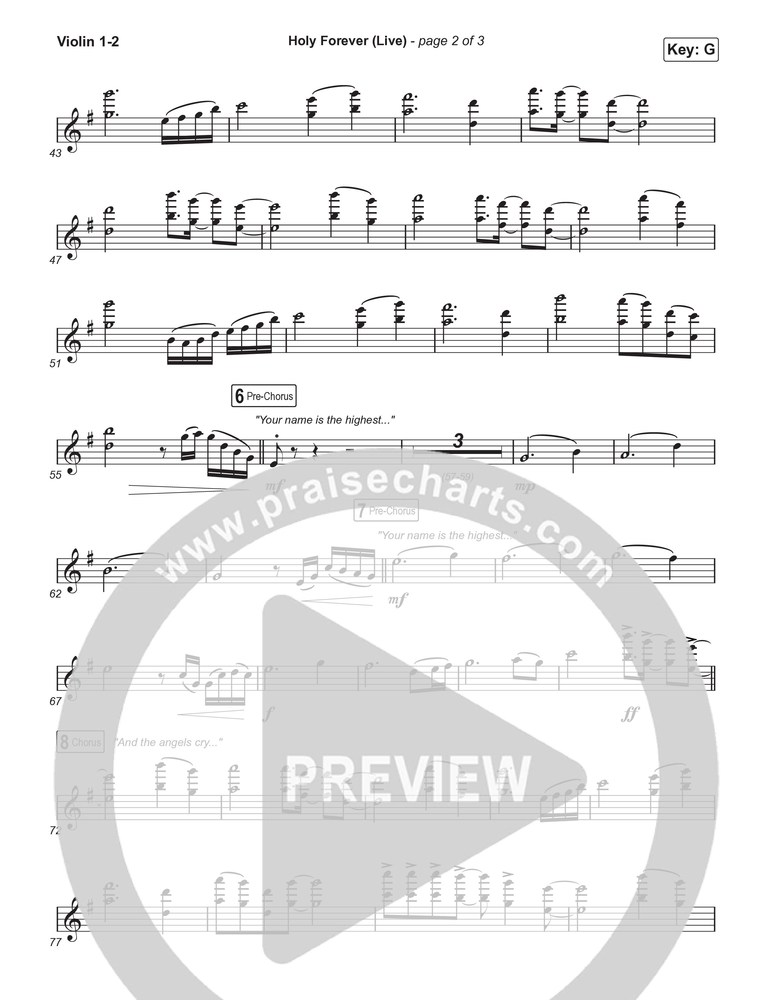 Holy Forever (Worship Choir/SAB) String Pack (CeCe Winans / Arr. Luke Gambill)