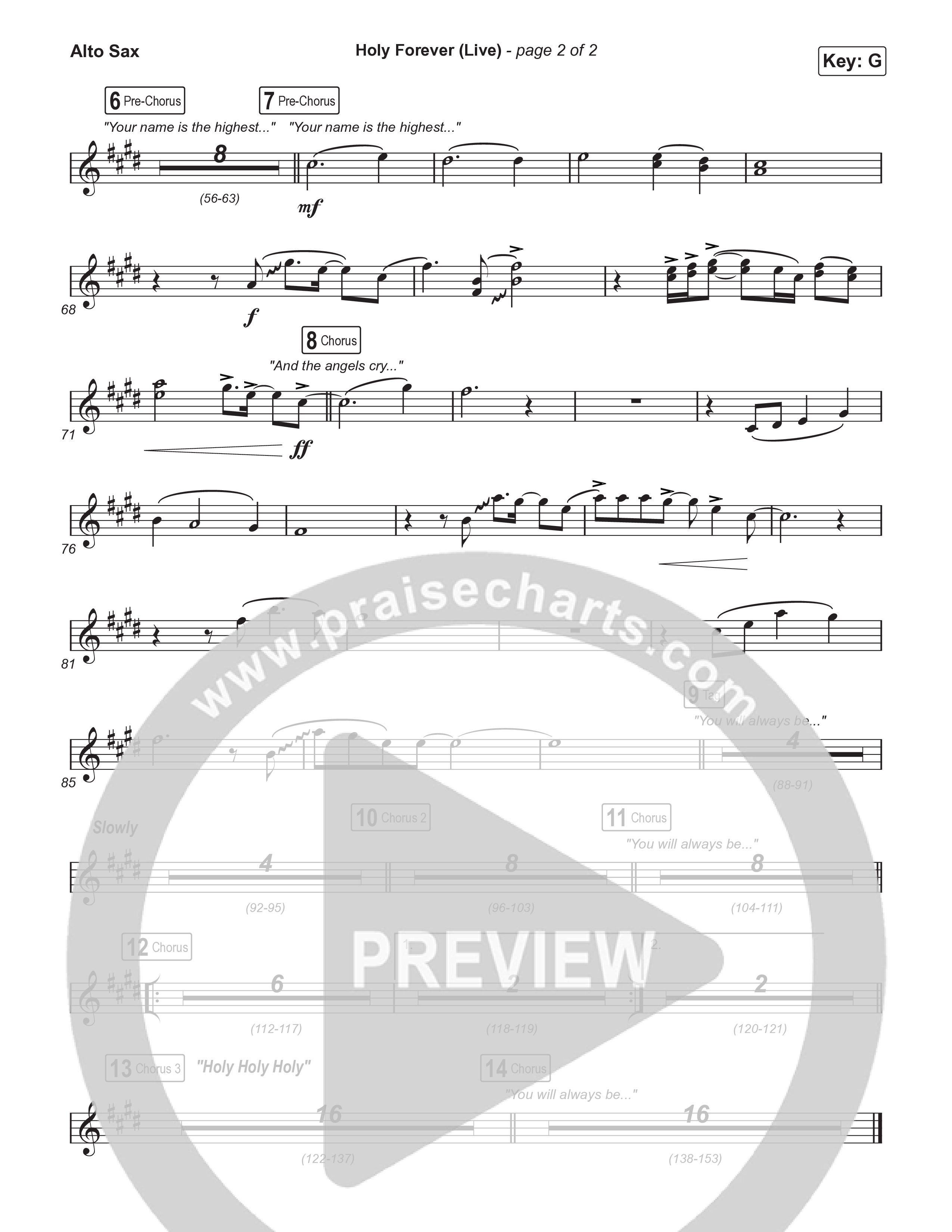 Holy Forever (Sing It Now) Alto Sax (CeCe Winans / Arr. Luke Gambill)