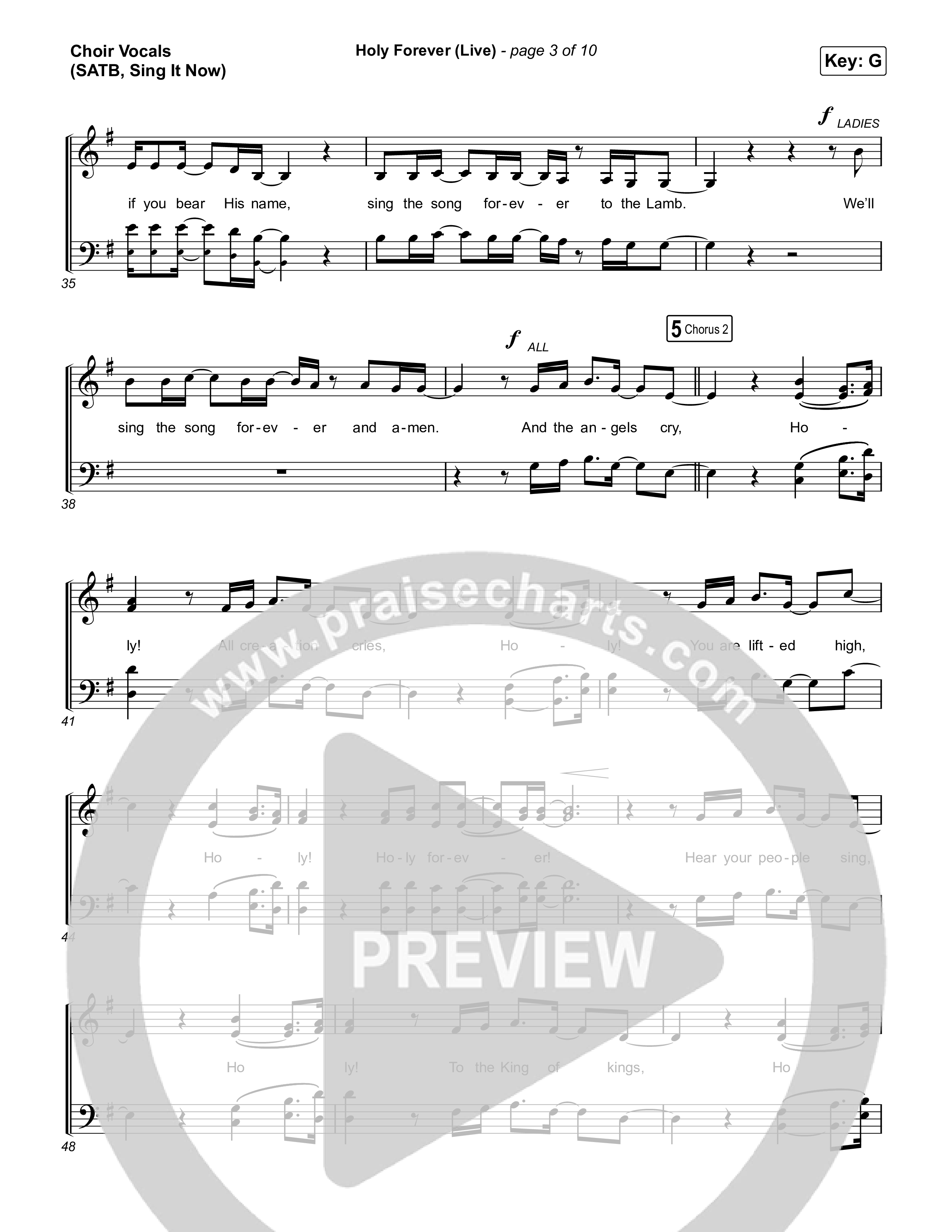 Holy Forever (Sing It Now) Choir Sheet (SATB) (CeCe Winans / Arr. Luke Gambill)
