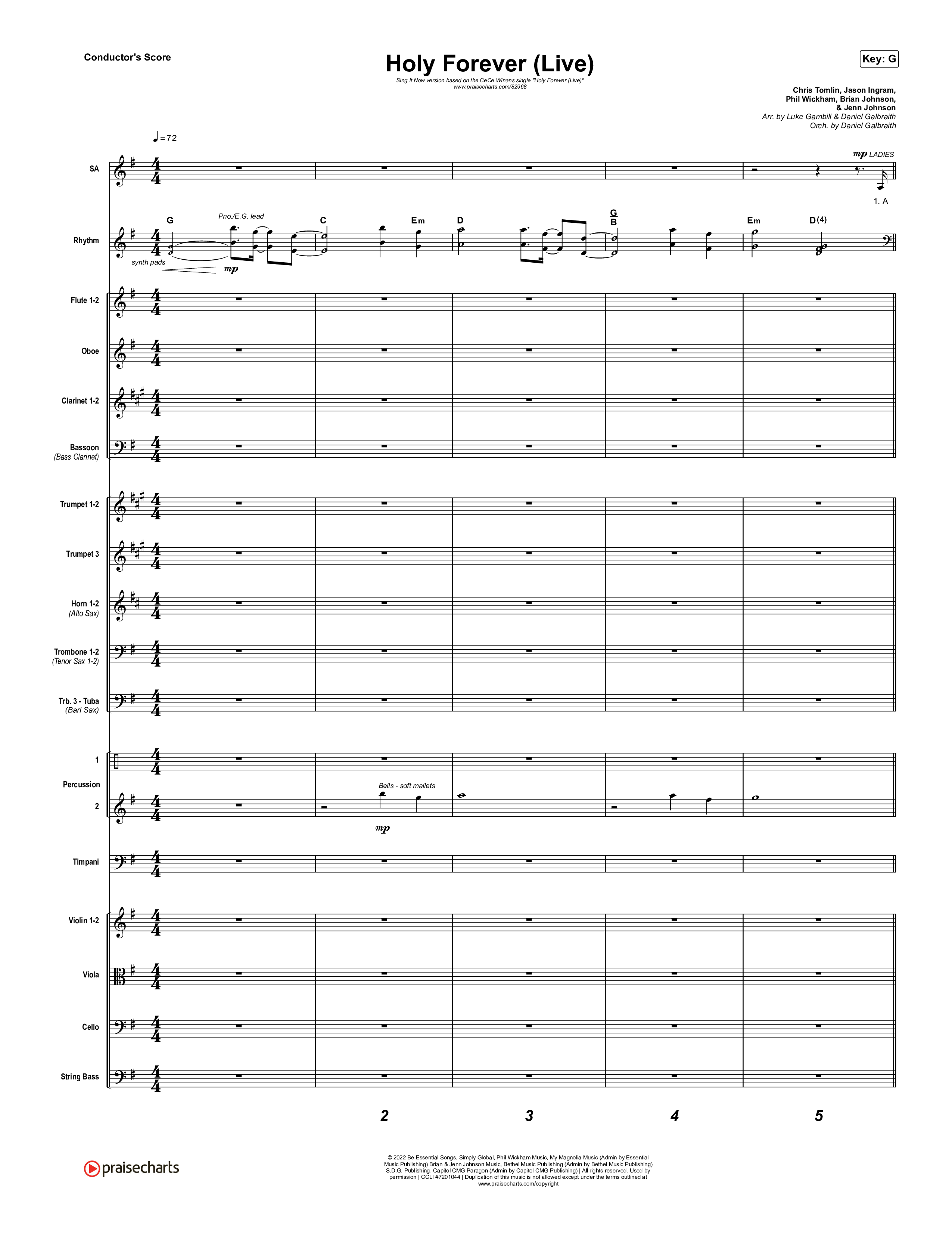 Holy Forever (Sing It Now) Conductor's Score (CeCe Winans / Arr. Luke Gambill)