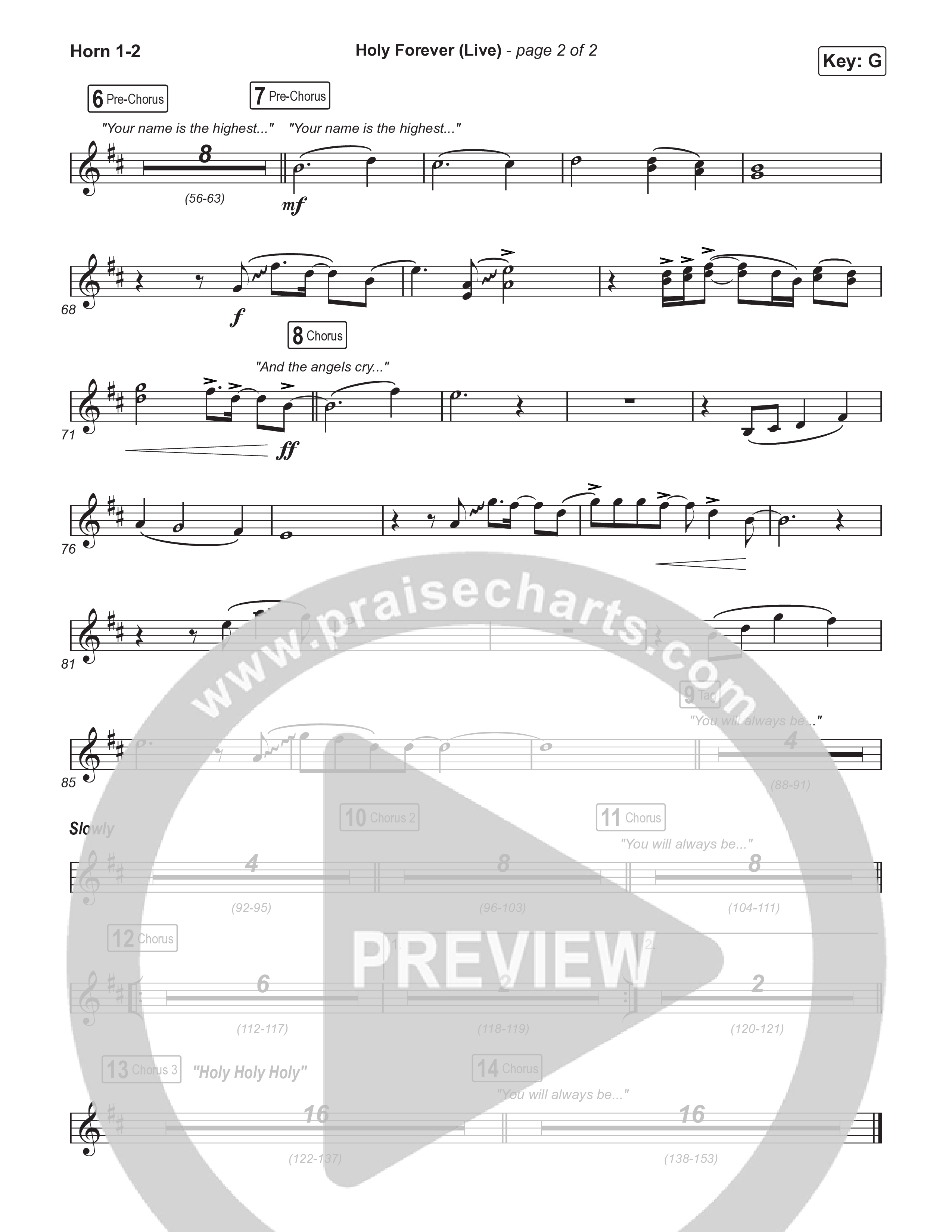 Holy Forever (Sing It Now) French Horn 1/2 (CeCe Winans / Arr. Luke Gambill)